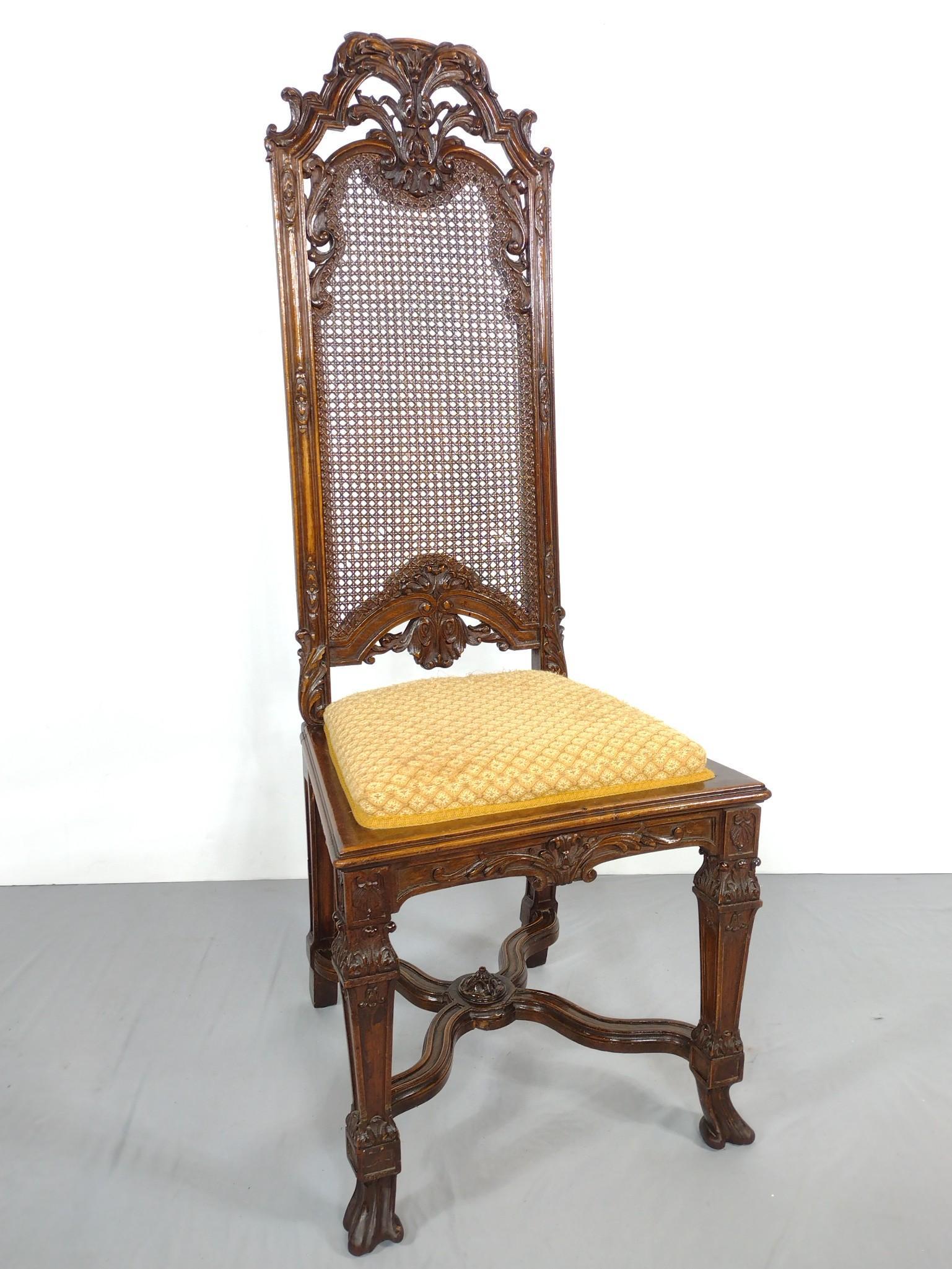 Carved High Back Victorian Side Chair (1 of 11)
