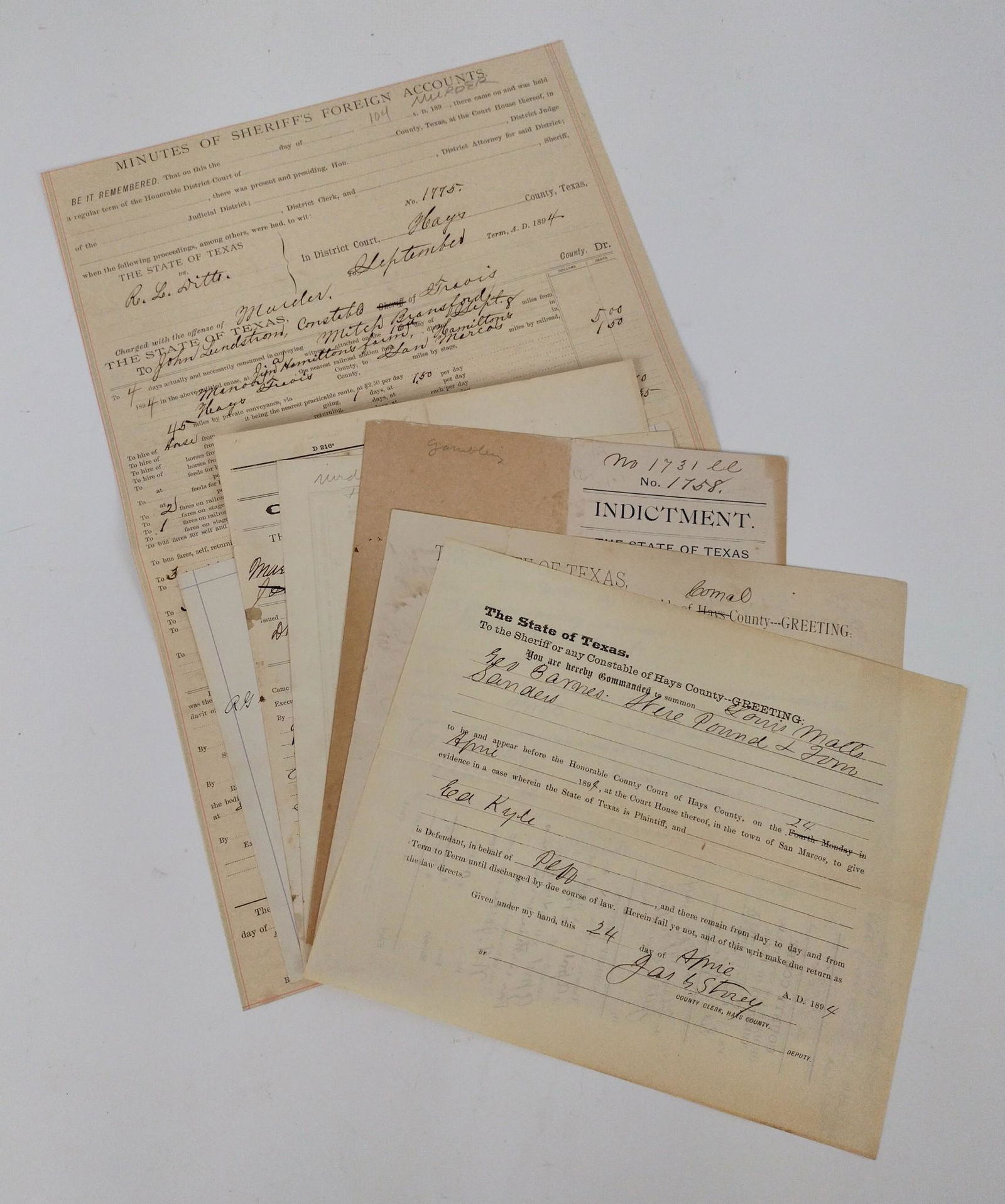 Collection of 7 Texas and Montana Documents (1 of 8)