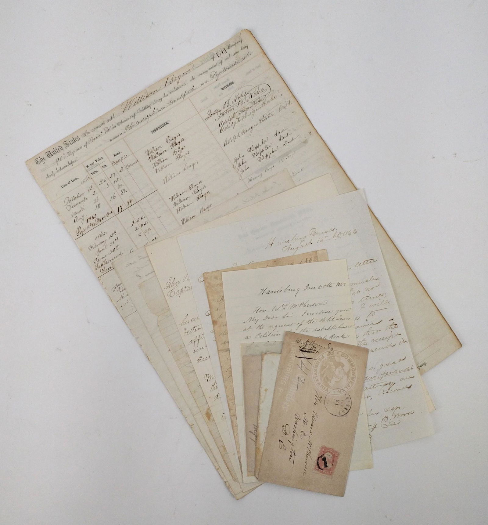 Group of Civil War Manuscript Items (1 of 5)