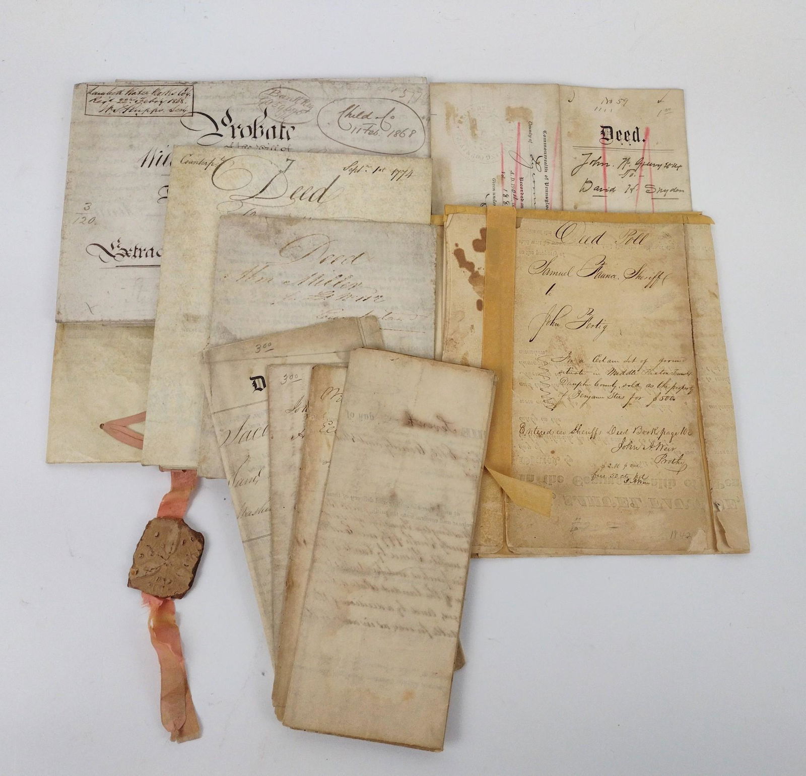 Lot of Land Deeds Incl Lancaster County (1 of 7)