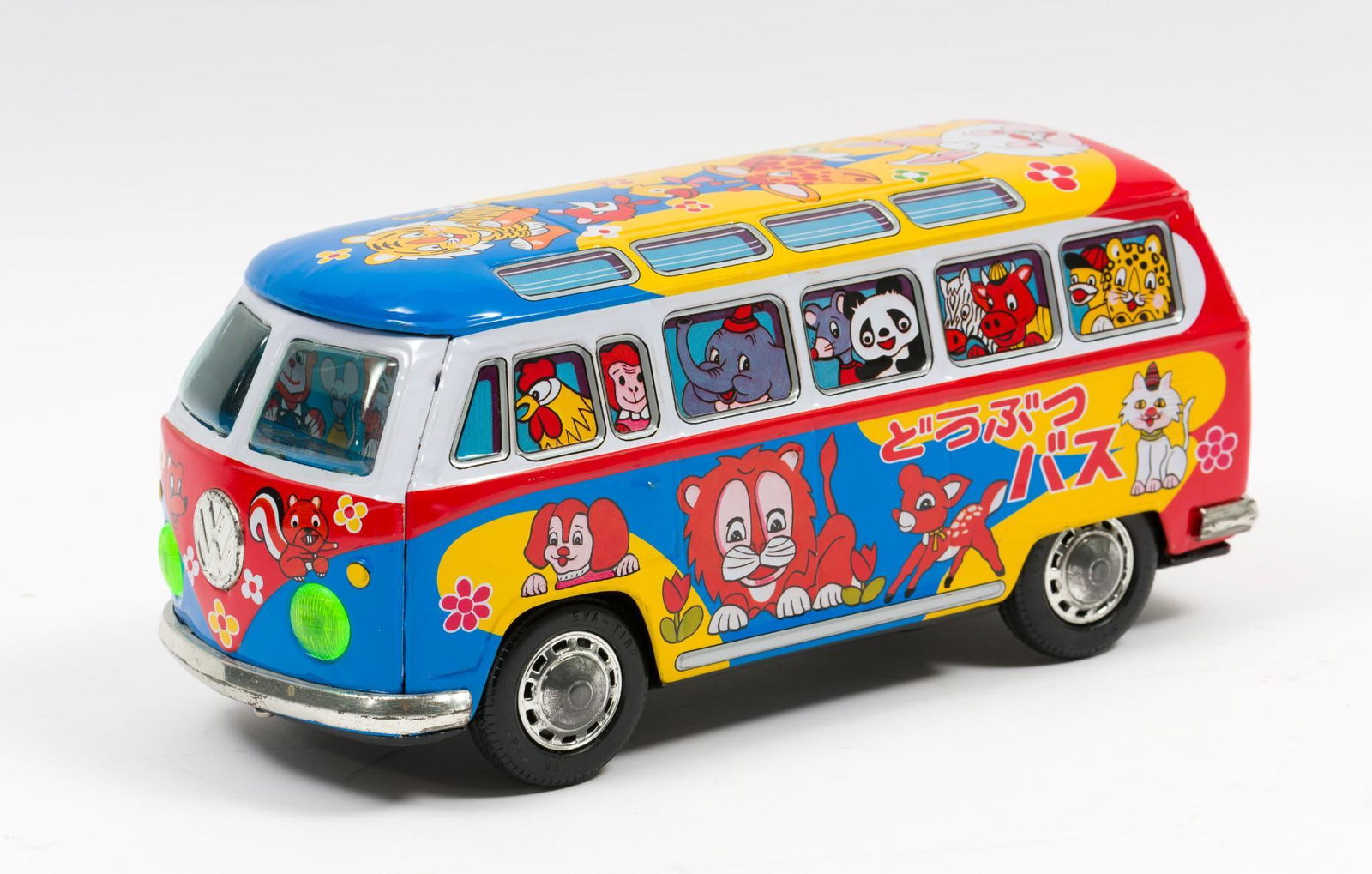 Ichiko Tin Friction Volkswagen Bus with Animals (1 of 4)