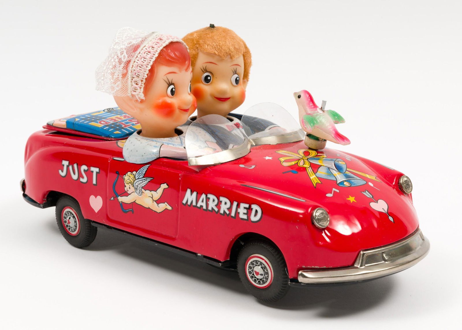 Just Married Tin Car w/ Couple Battery Operated (1 of 4)