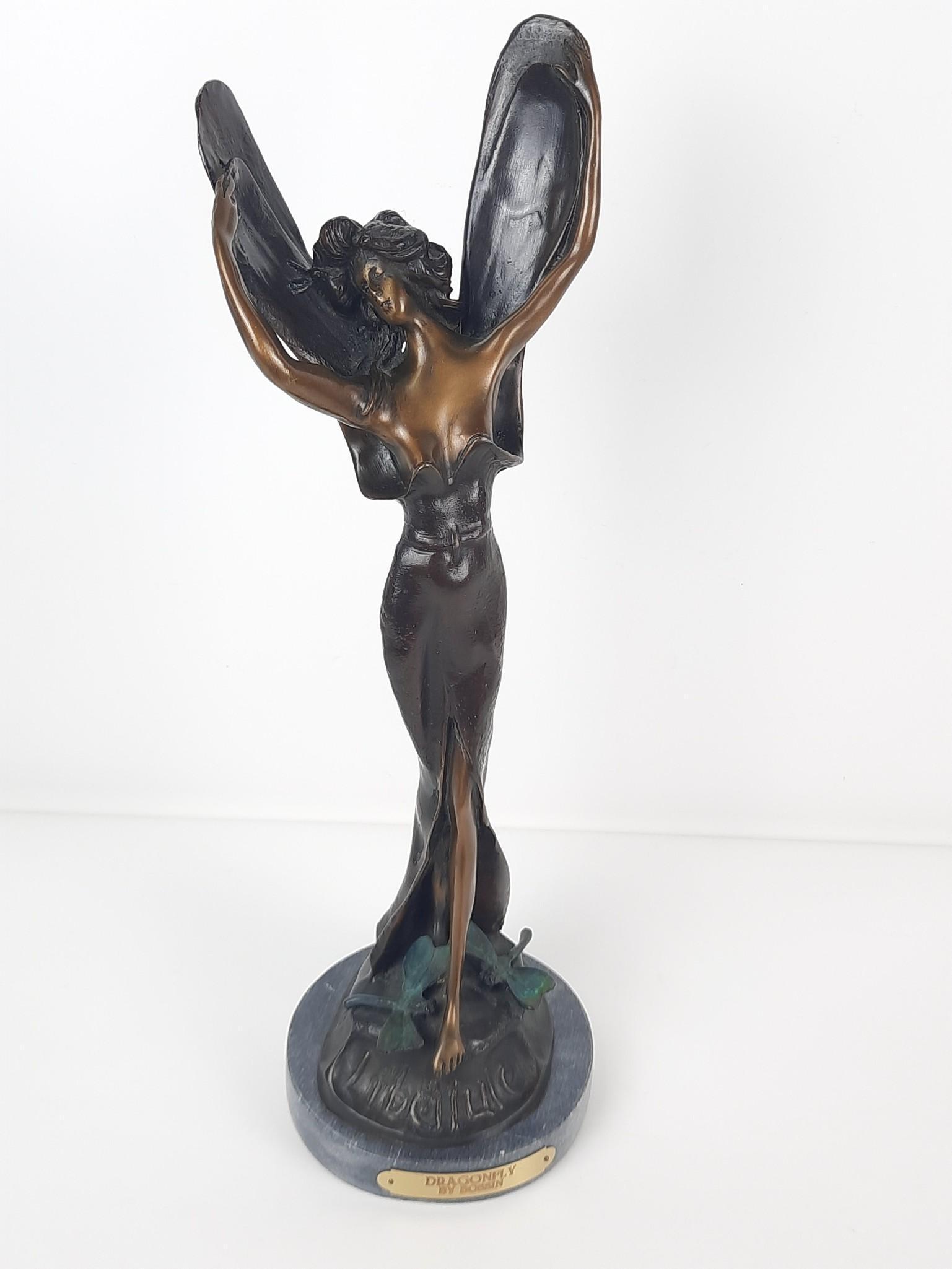 L. Bossin Dragonfly Bronze Sculpture (1 of 6)