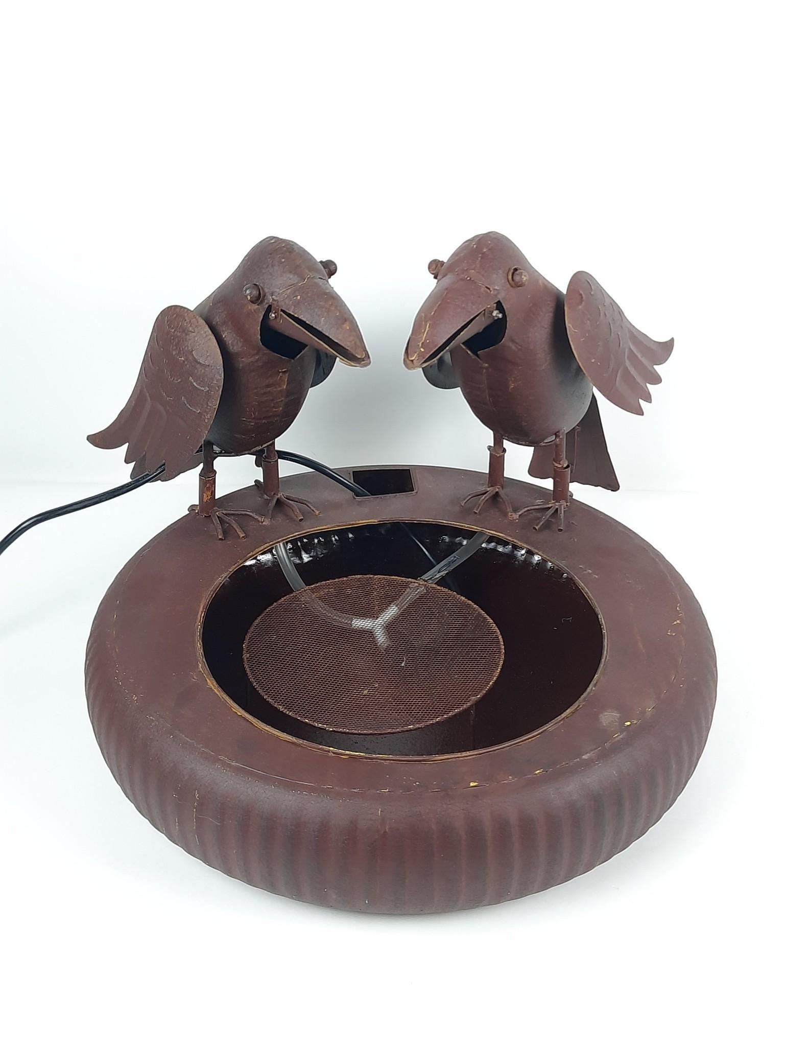 Park Hill Collection Folk Art Crow Fountain (1 of 4)