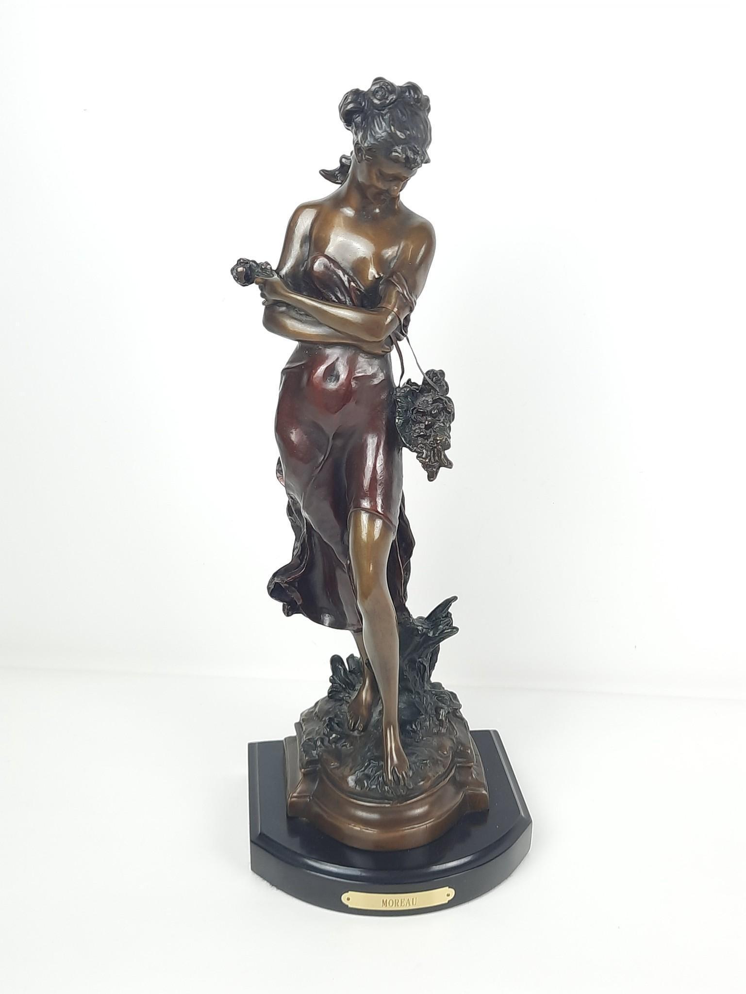 Moreau "Gathering Wheat" Bronze Sculpture (1 of 4)