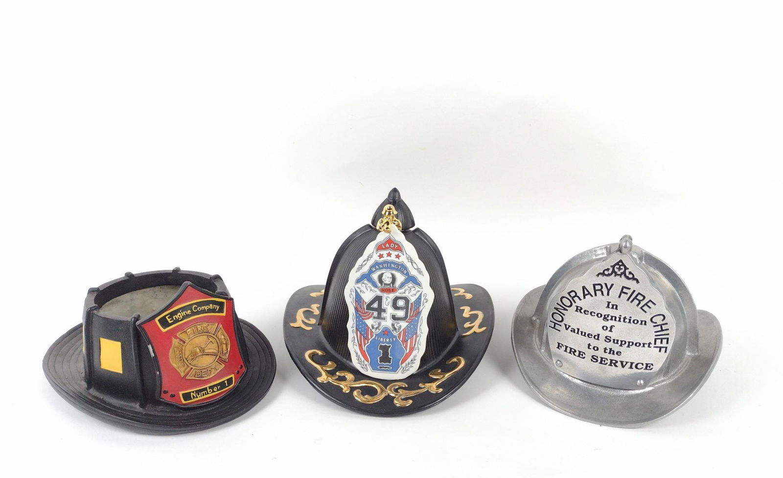 3 Fire Fighting Helmet Commemoratives (1 of 5)