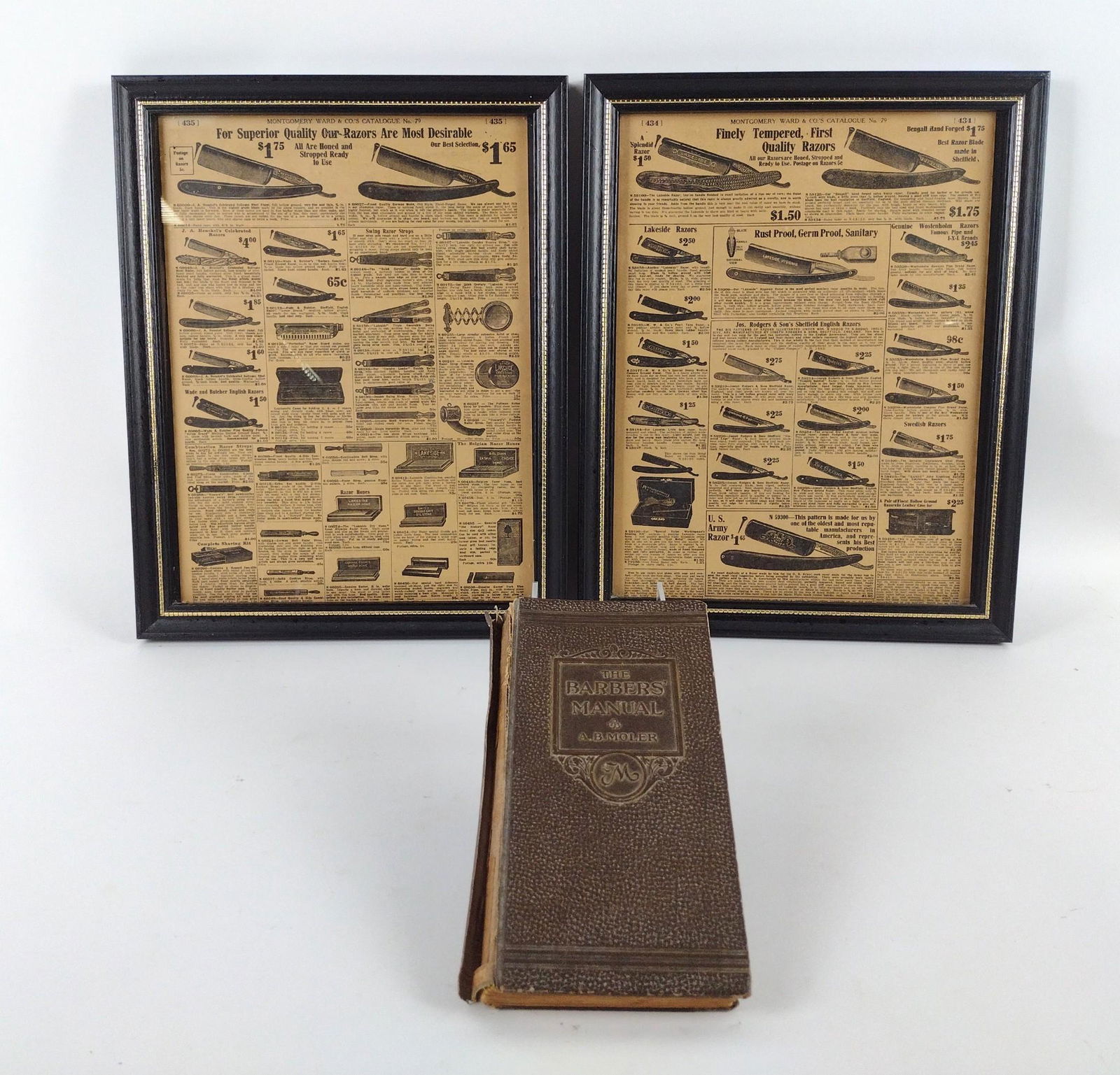 3 Pcs Incl The Barber's Manual by A.B. Moler (1 of 4)