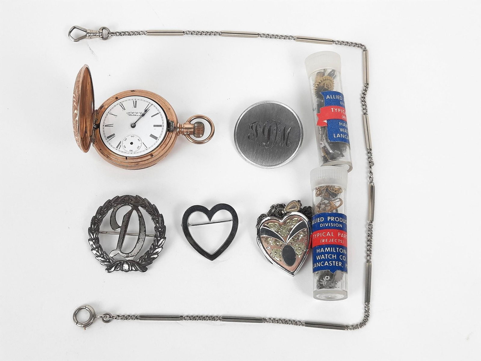 8 Pcs Jewelry and Waltham Pocket Watch (1 of 6)