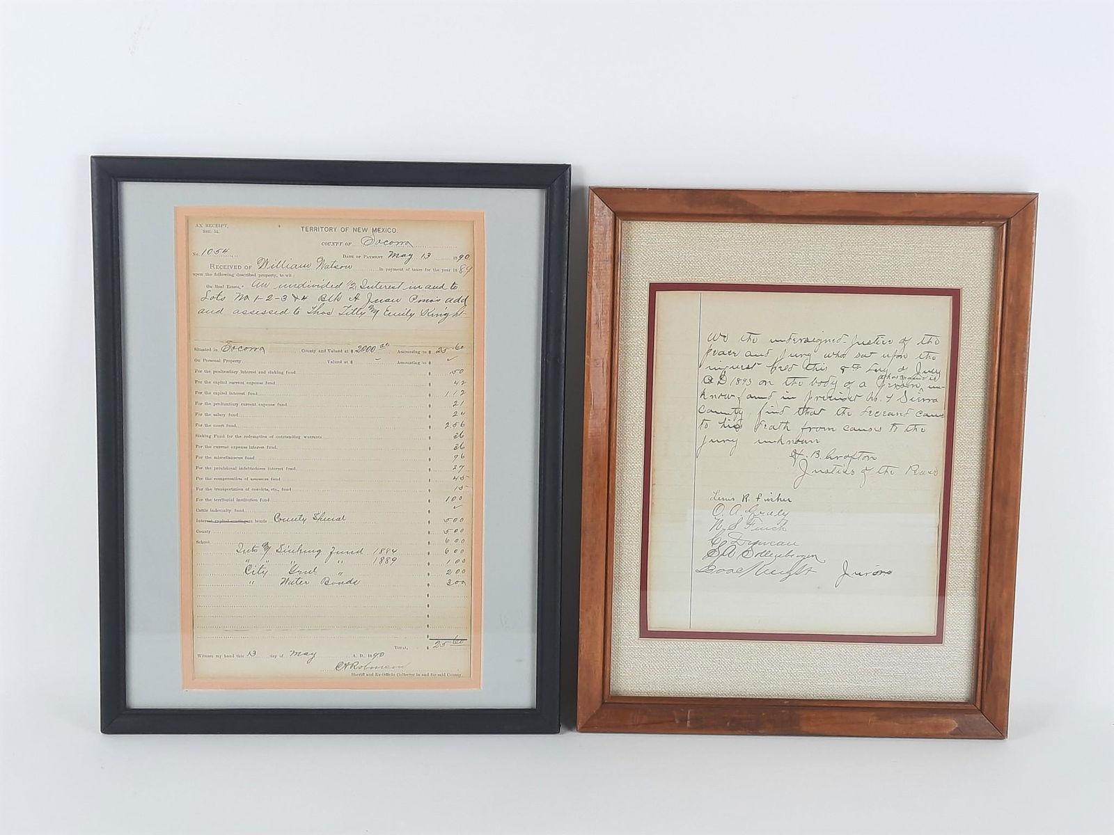 2 Territorial New Mexico Documents (1 of 3)