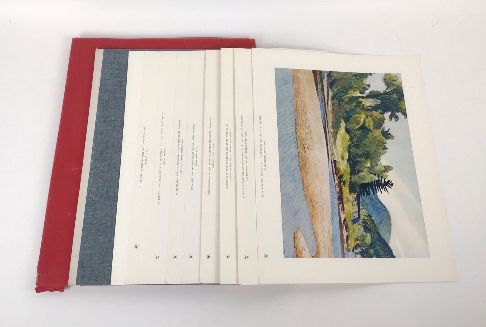 Edward Hopper A Silent World Portfolio: 8 prints total. Prints: 17" wide X 13-1/4" high. MEG IMPORTANT: Before bidding, please read the terms and conditions. When you registered for the auction you agreed to these terms and will be required