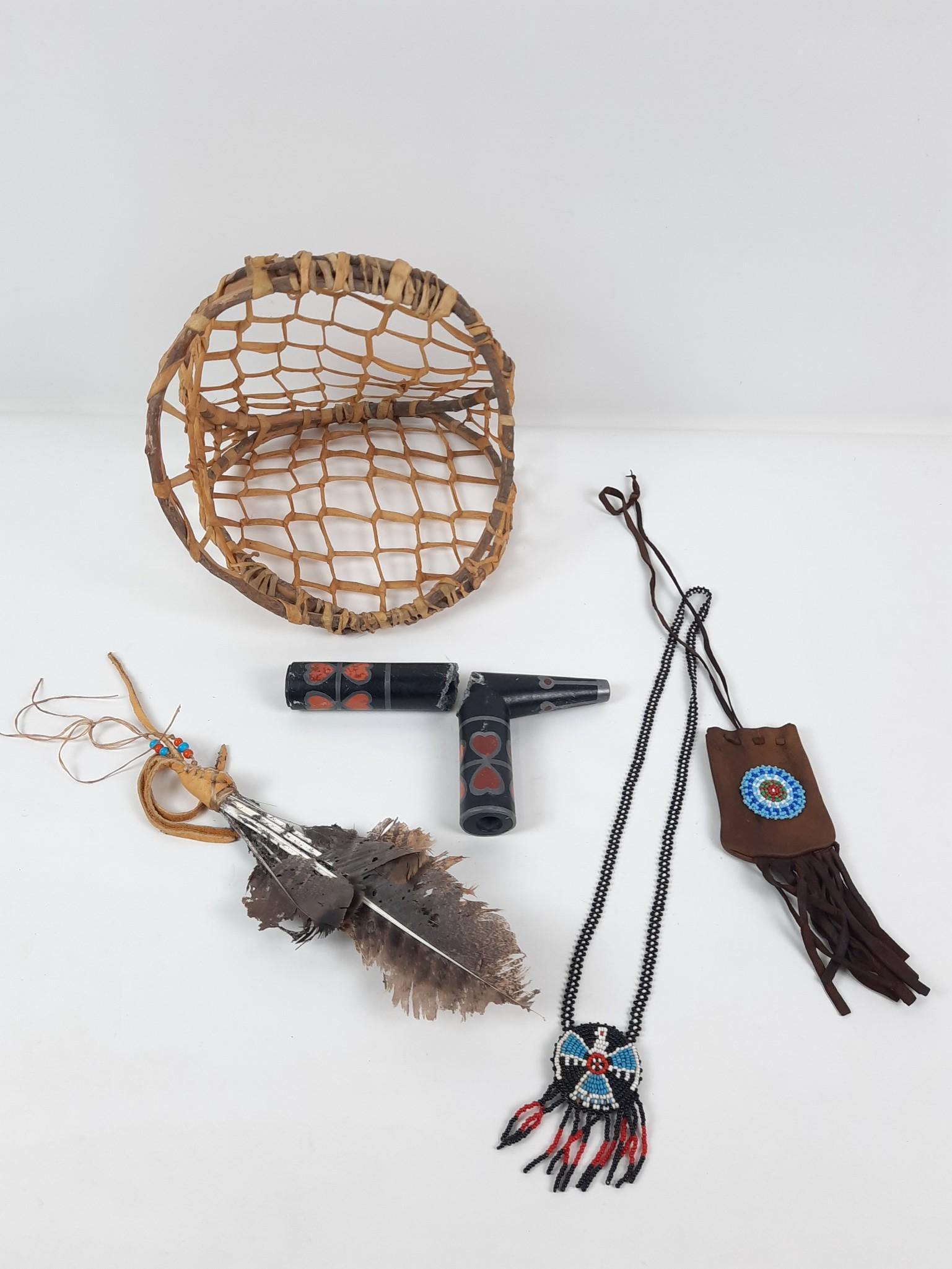 5 Native American Artifacts incl Beadwork (1 of 3)