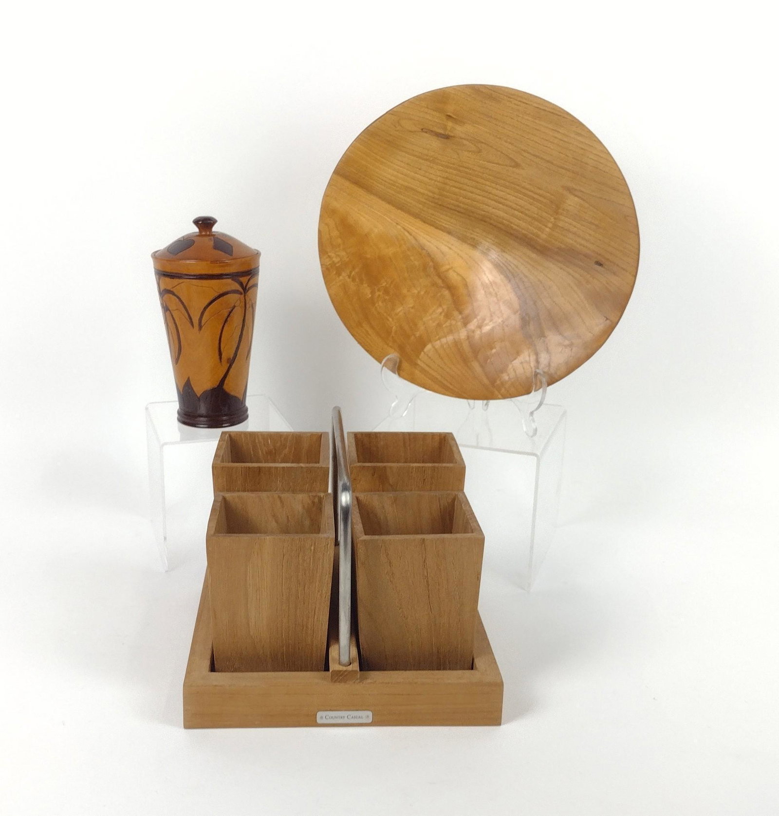 6 Pcs incl Basketry, Wood Articles and Cecile Broz Print (1 of 9)