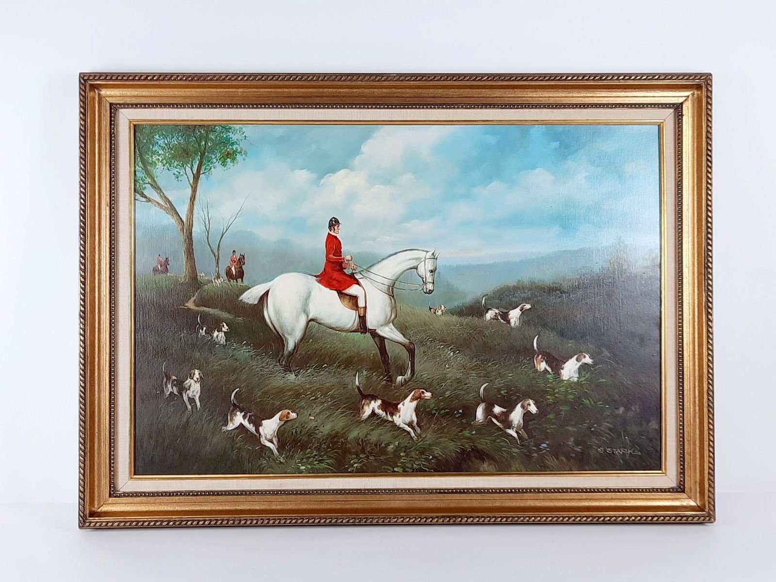 S. Stark English Hunt Scene Painting (1 of 4)