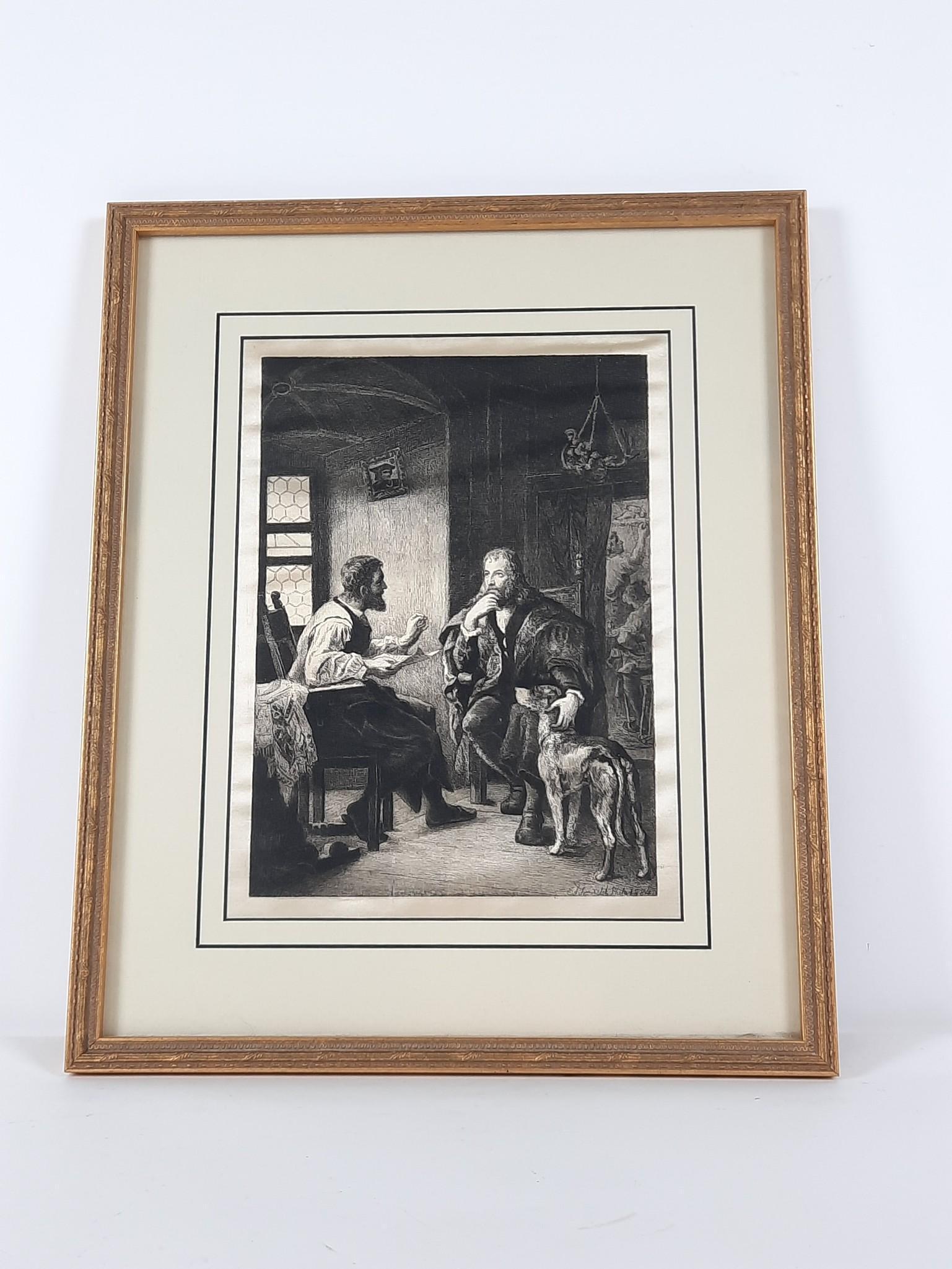 Stephen J. Ferris "Albercht Durer Visits" Print on Silk (1 of 2)