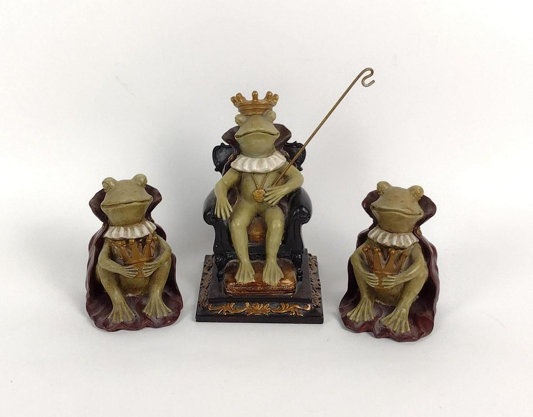 3 Frog Prince Figurines incl Bookends (1 of 3)
