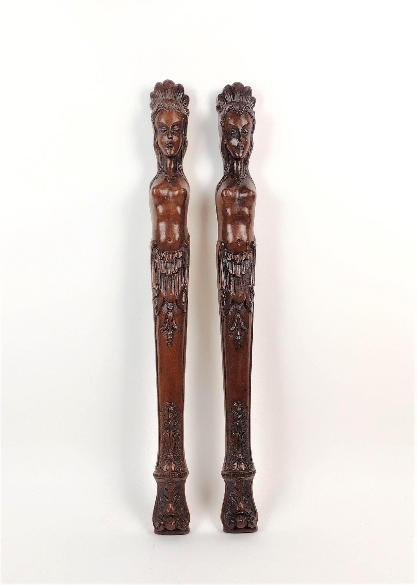Pr. Figural Wood Carved Furniture Elements (1 of 3)