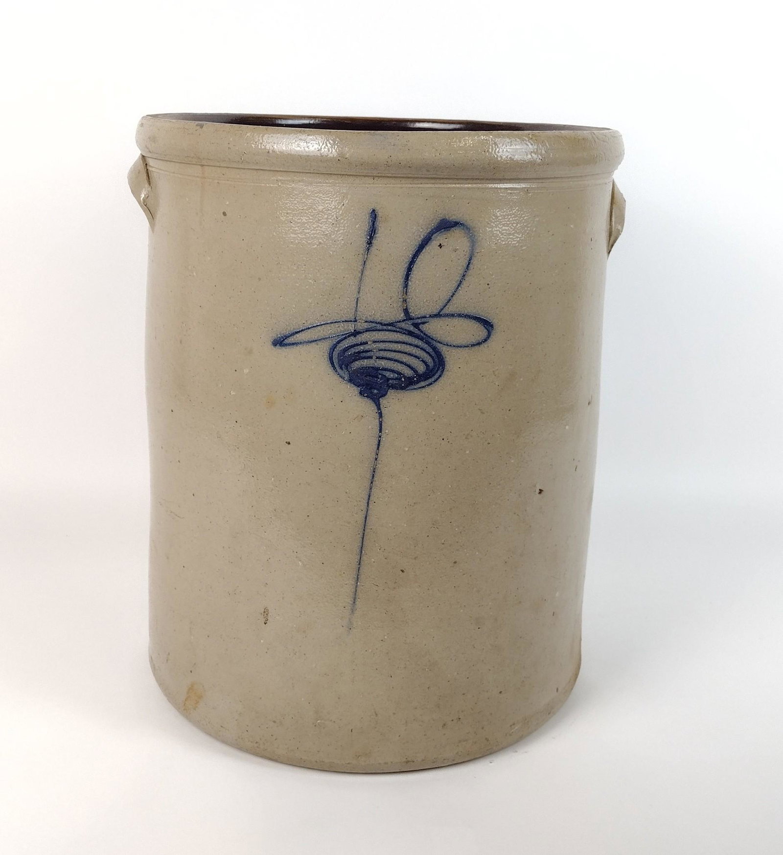 Stoneware Crock: 14" wide X 17-1/4" high. MEG IMPORTANT: Before bidding, please read the terms and conditions. When you registered for the auction you agreed to these terms and will be required to comply with them.
