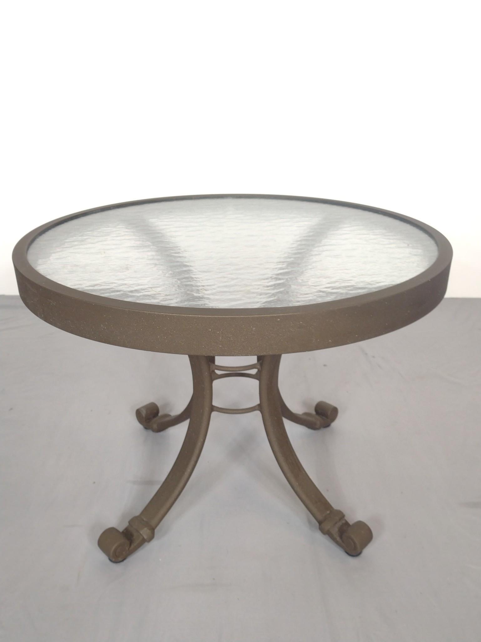 Glass Top Outdoor Side Table (1 of 3)