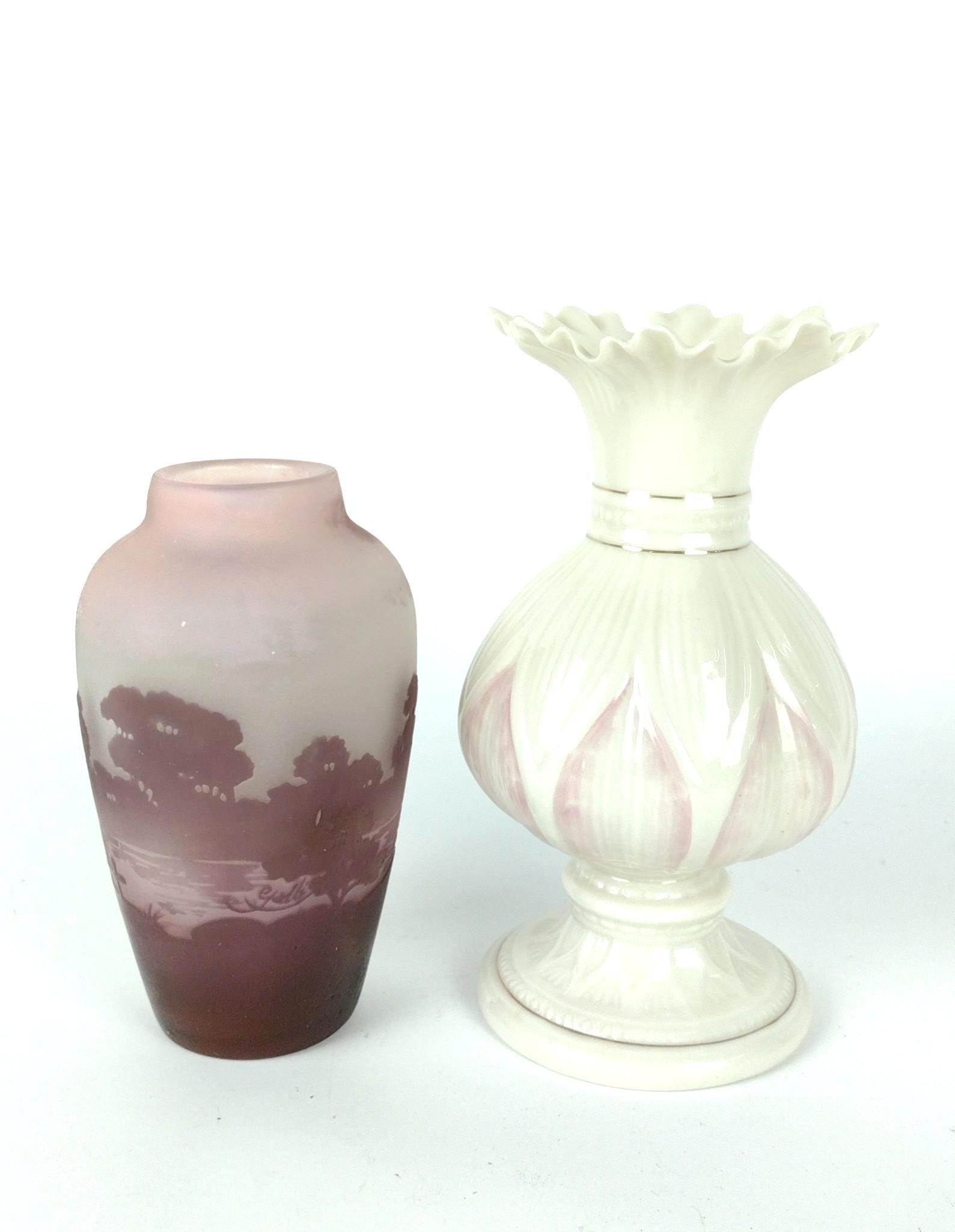 2 Vases Incl Galle & Belleek (1 of 3)