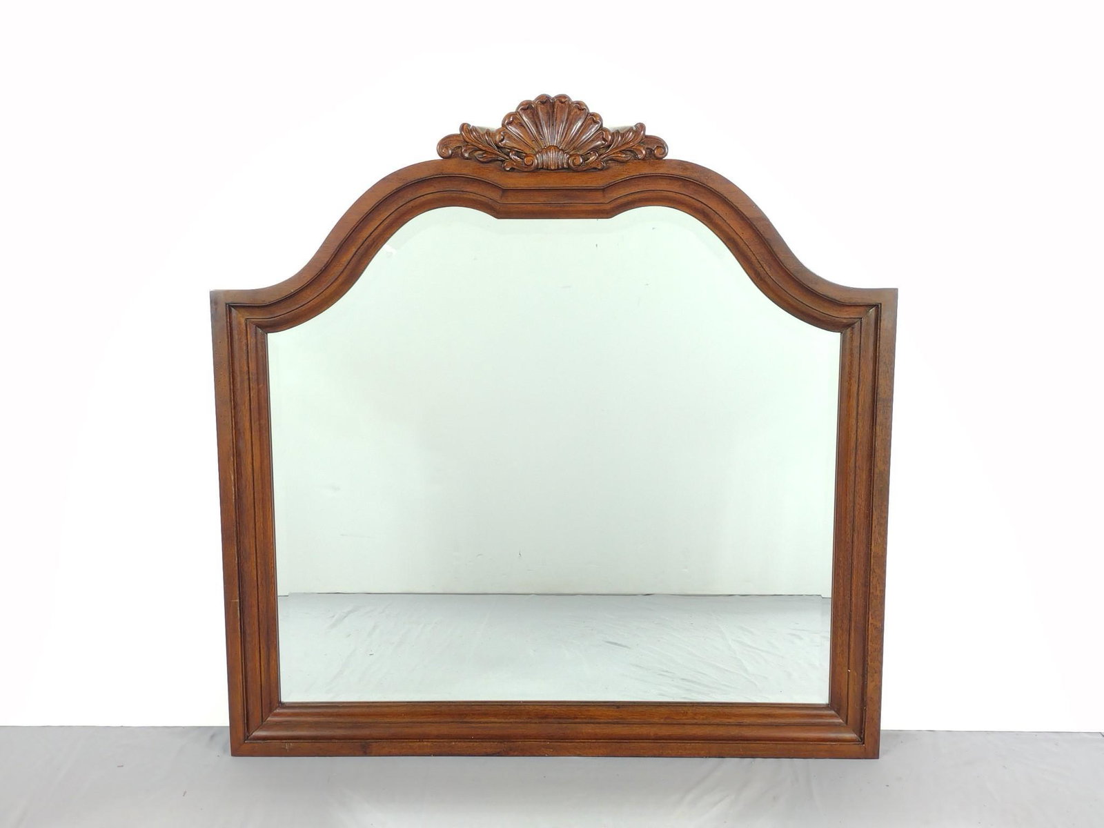 Wall Mirror: 43-1/4" wide X 2-1/4" deep X 43" high. Has some light scratches. MG. IMPORTANT: Before bidding, please read the terms and conditions. When you registered for the auction you agreed to these terms and 