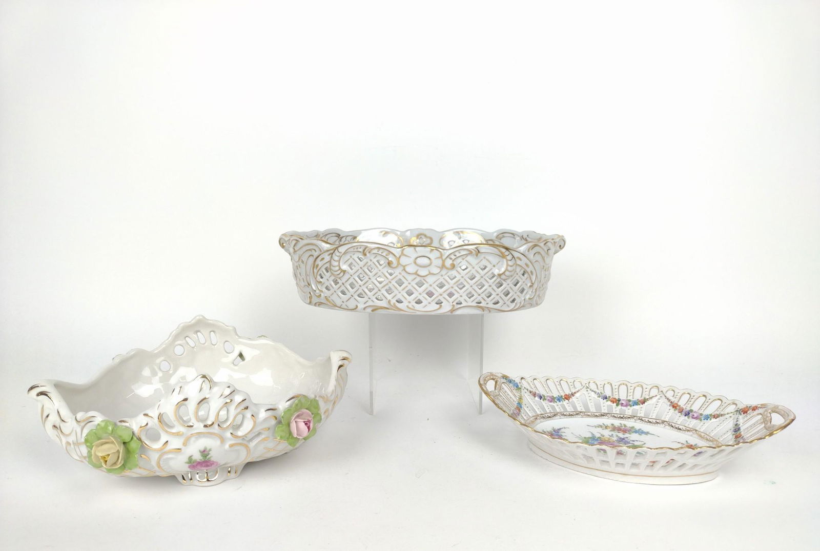 3 Pcs Dresden Incl Scallop Dish (1 of 3)