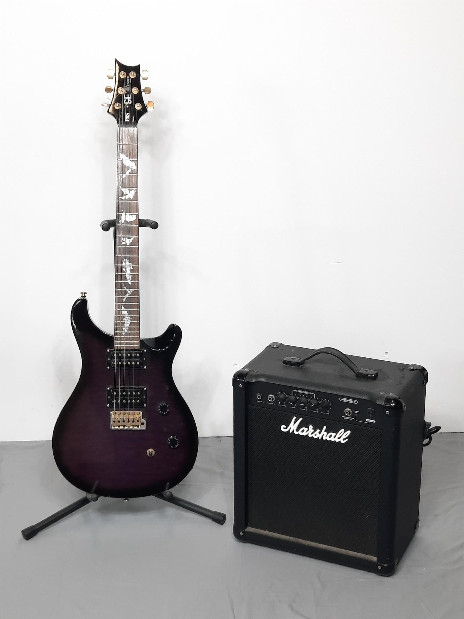 Pre SE Paul Allender Electric Guitar with Marshall Amp (1 of 8)