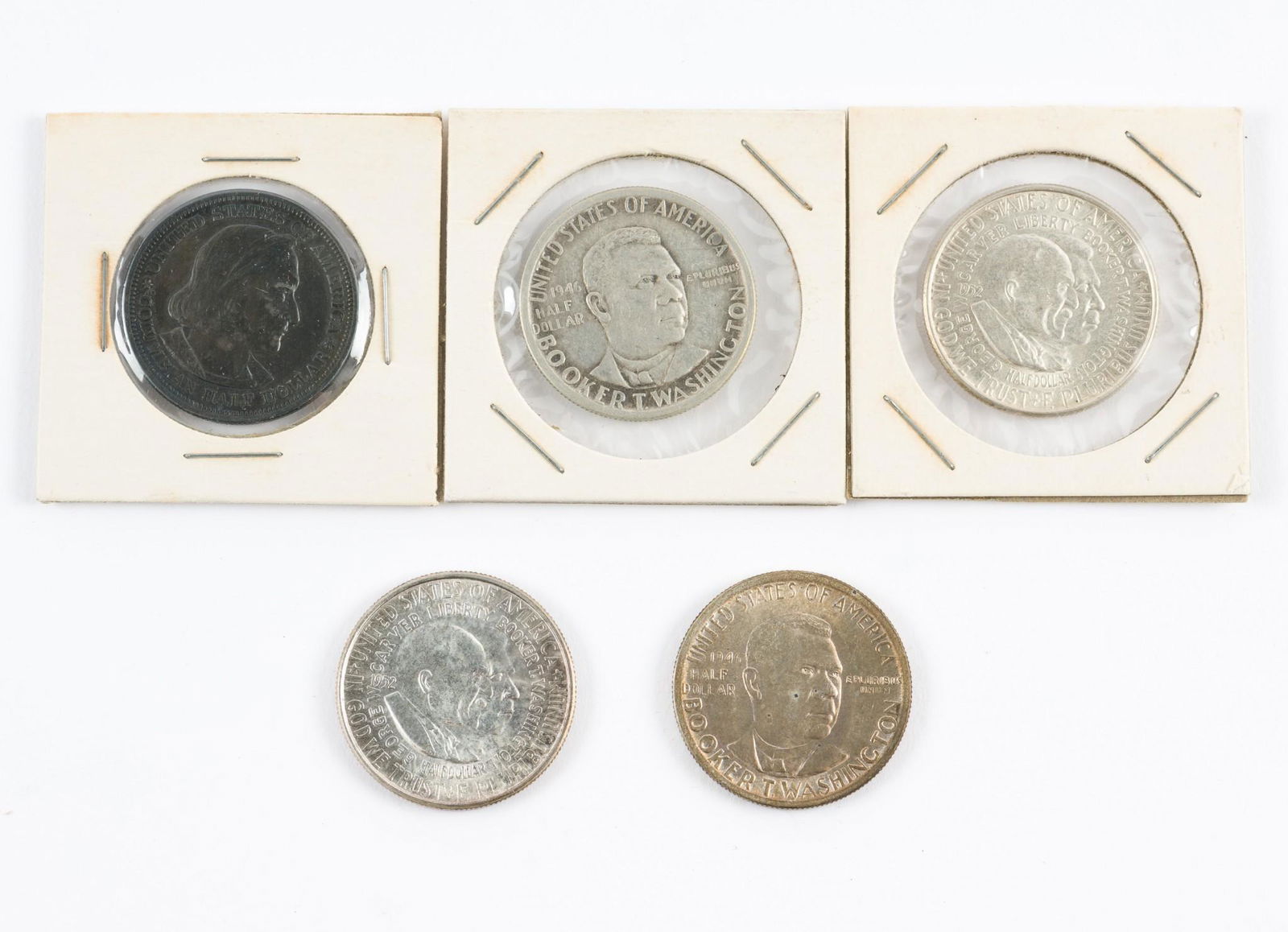 5 U.S. Commemorative Half Dollars Incl 1892 Columbian (1 of 2)