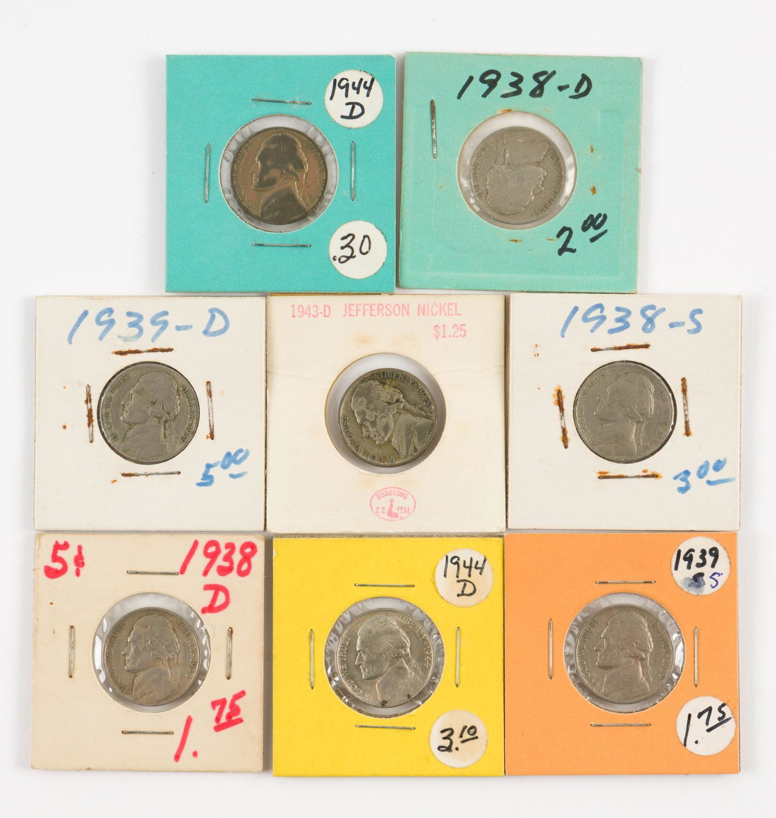8 Jefferson Nickels Incl 1938-S (1 of 2)