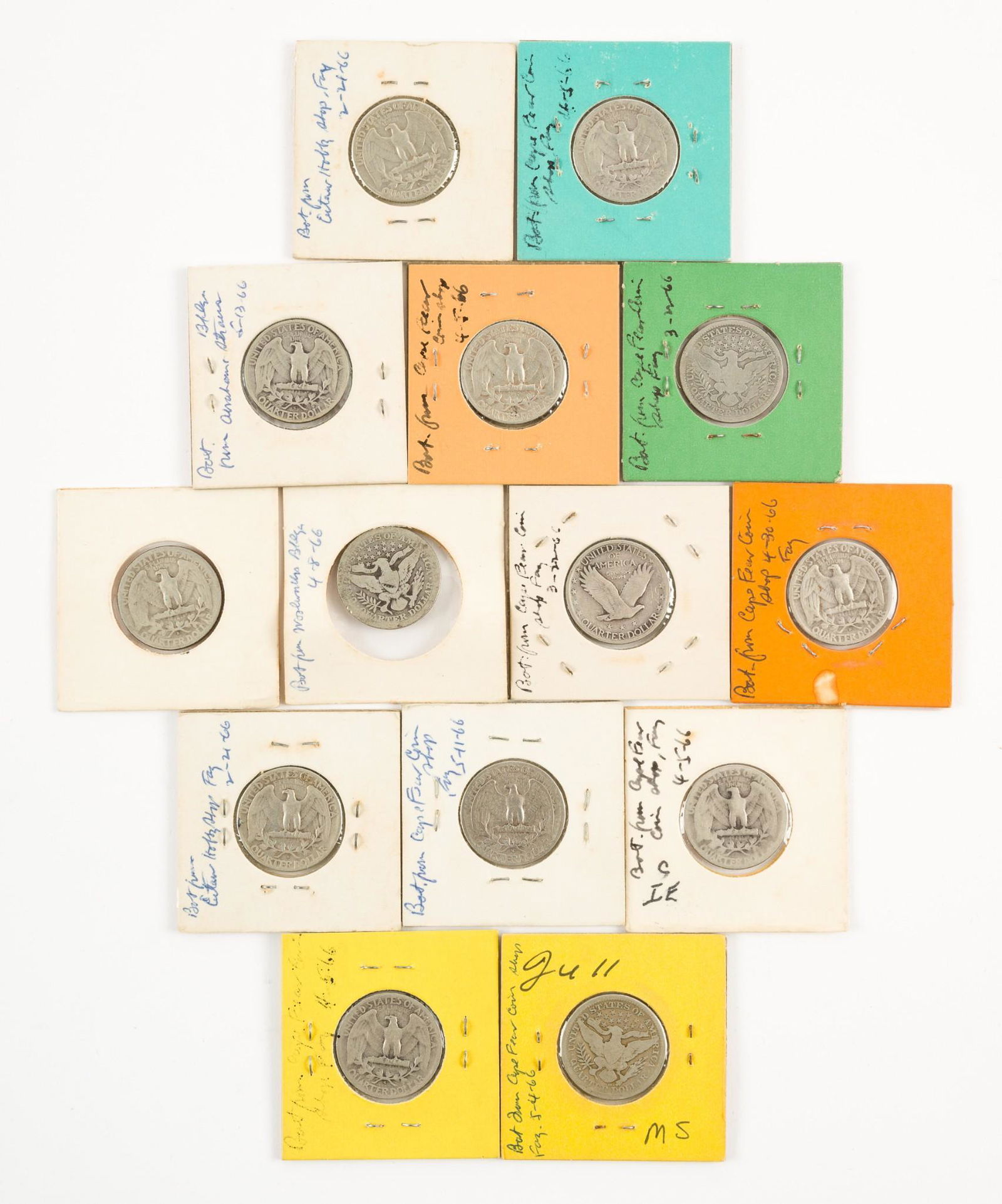 14 U.S. Silver Quarters Incl Barber (1 of 2)