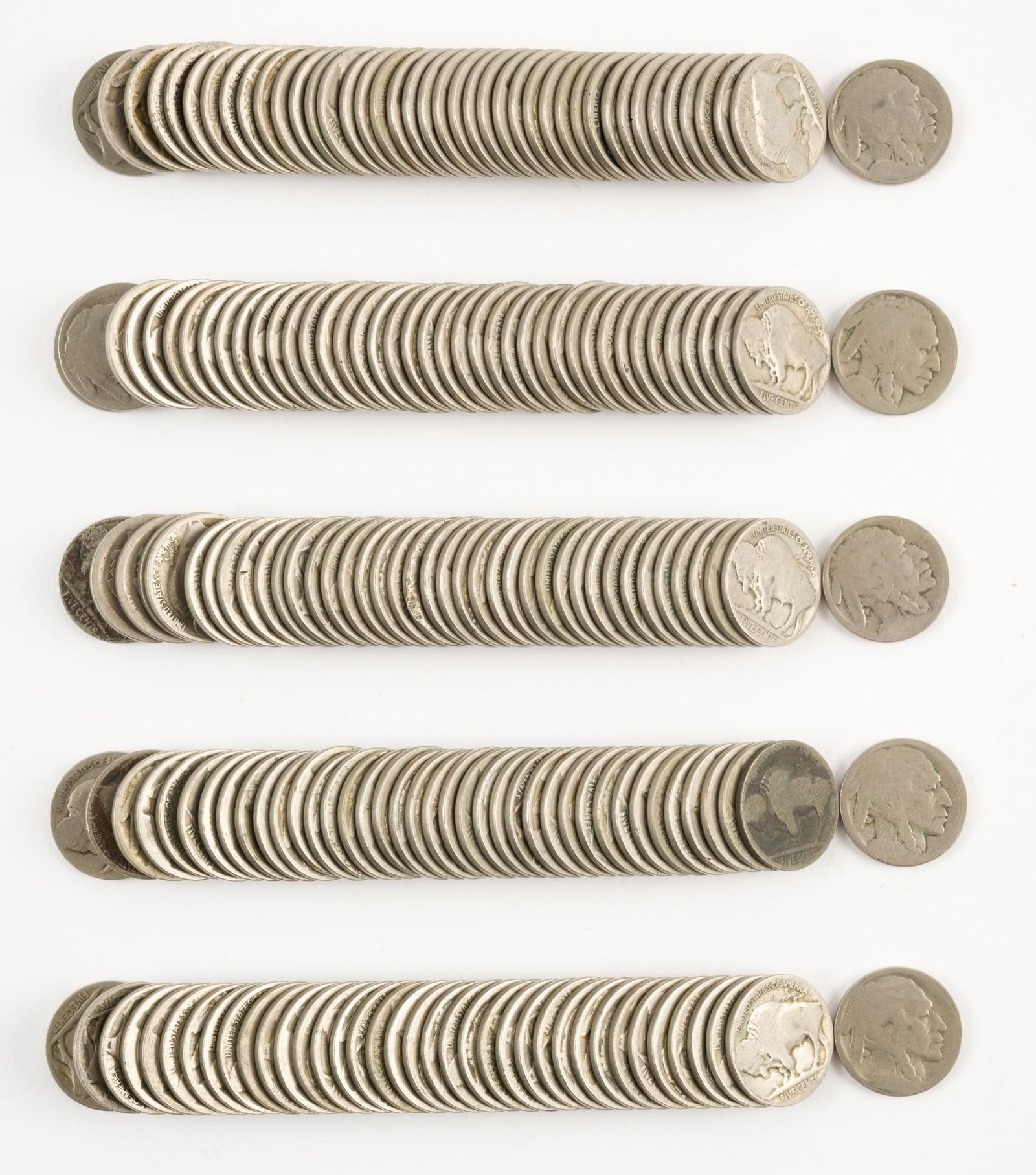 197 Buffalo Nickels (1 of 1)