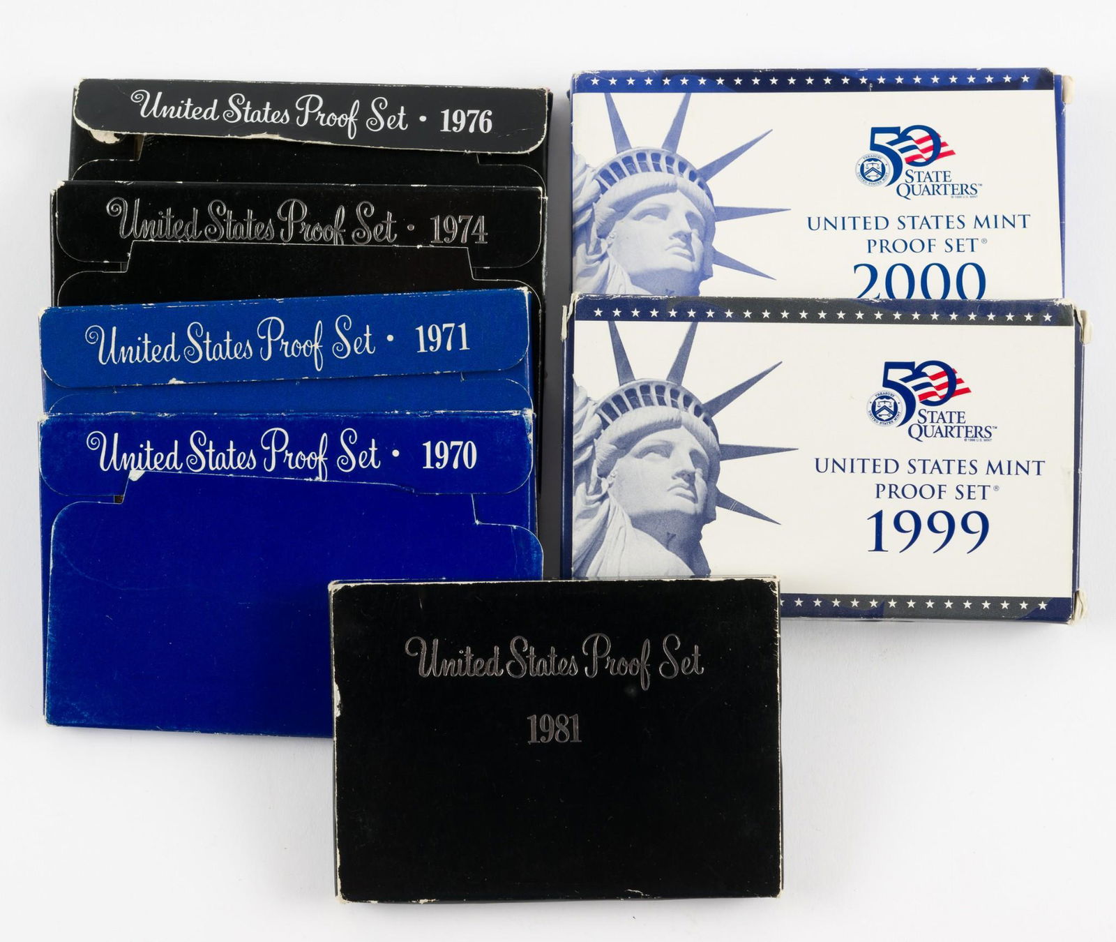 7 U.S. Proof Sets Incl 1970 (1 of 1)