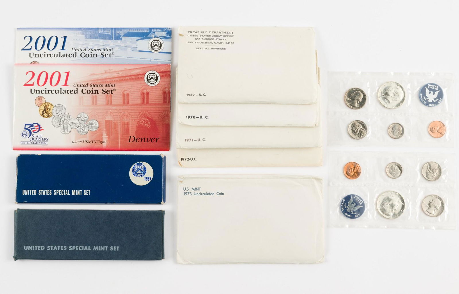 10 U.S. Mint Sets Incl 1966 (1 of 4)