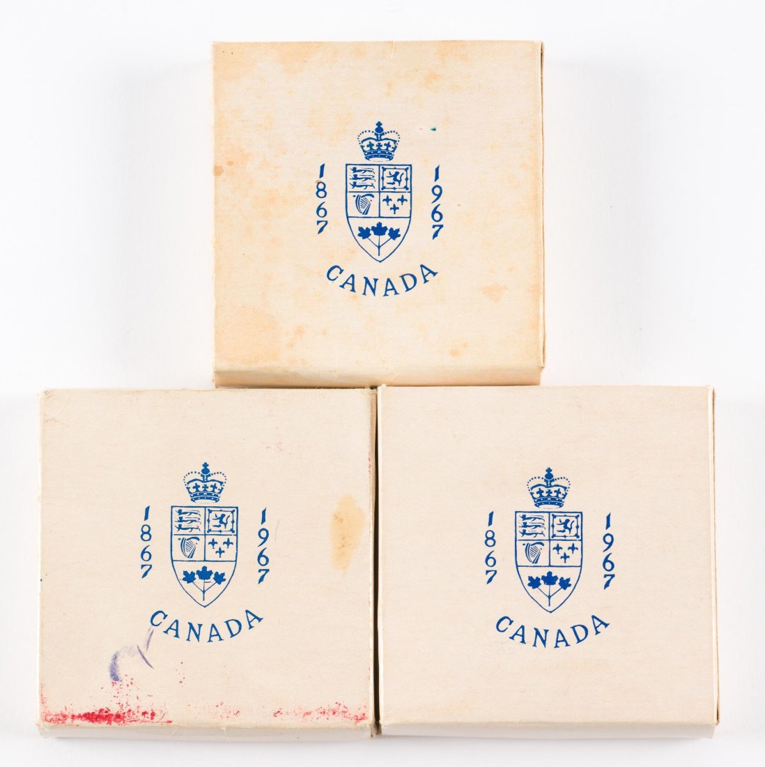 3 1967 Silver Canadian Confederation Centennial Commemorative Medals (1 of 7)