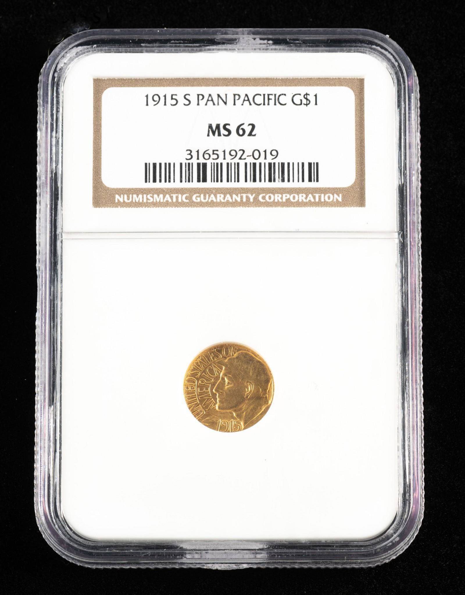 MS62 1915-S Pan Pacific $1 Gold (1 of 2)
