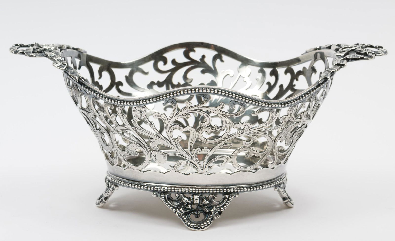 J.E. Caldwell & Co. Pierced Sterling Basket (1 of 6)