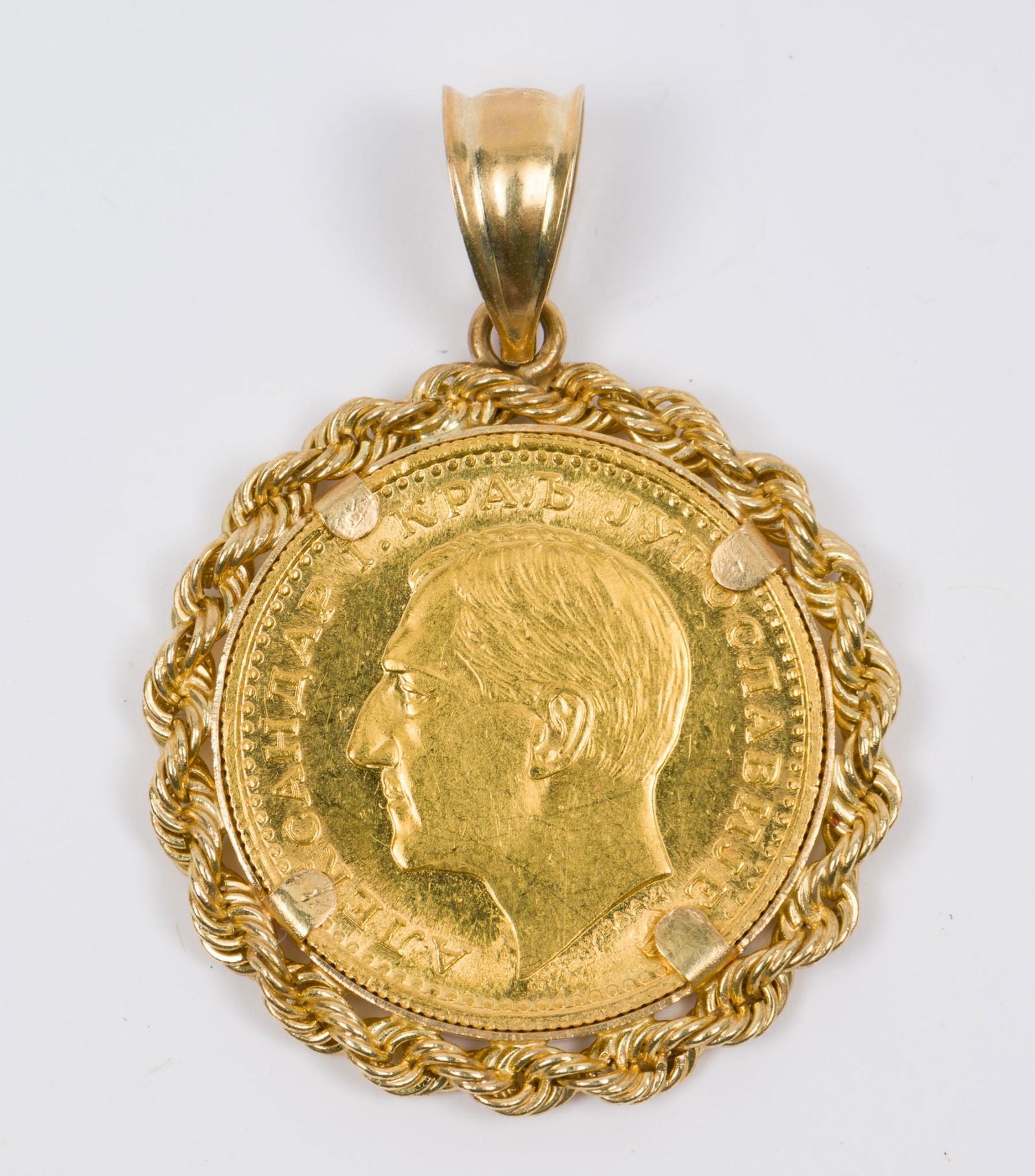 Gold Ducat King Alexander Coin Pendant (1 of 2)
