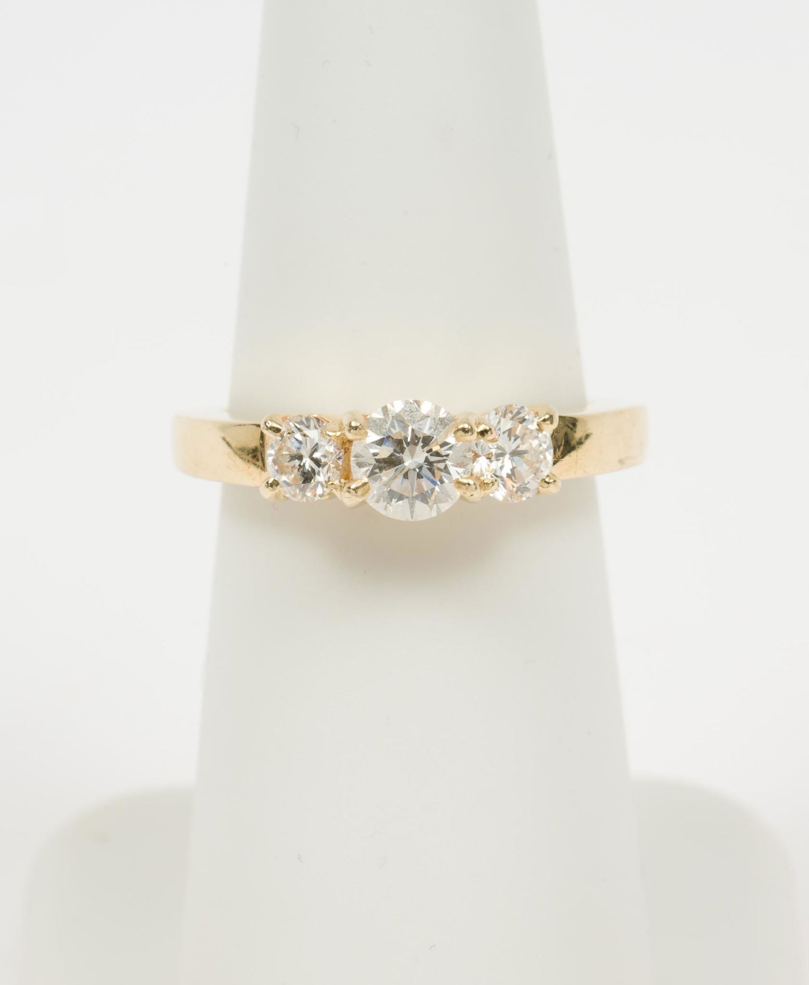 14K .76 CTW 3-Stone Diamond Ring (1 of 3)