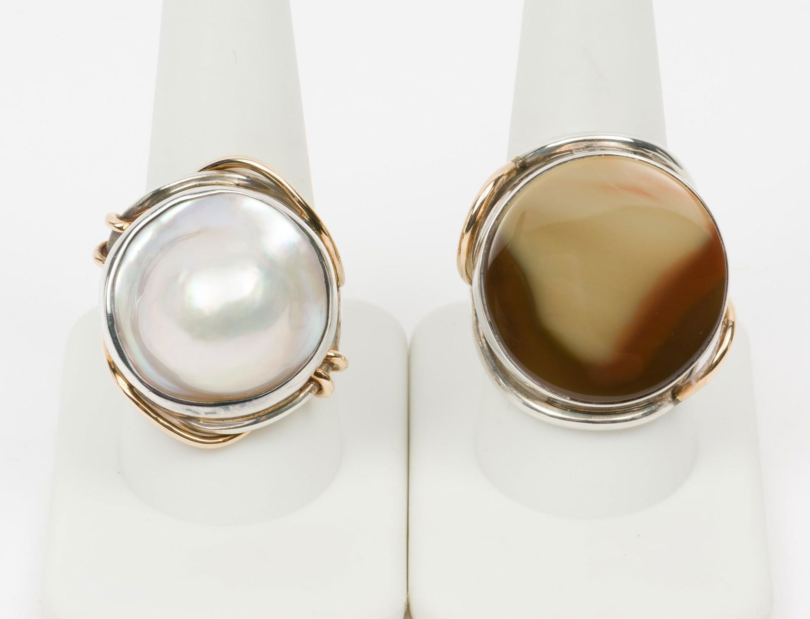 2 Sterling and 14K Handmade Rings (1 of 5)