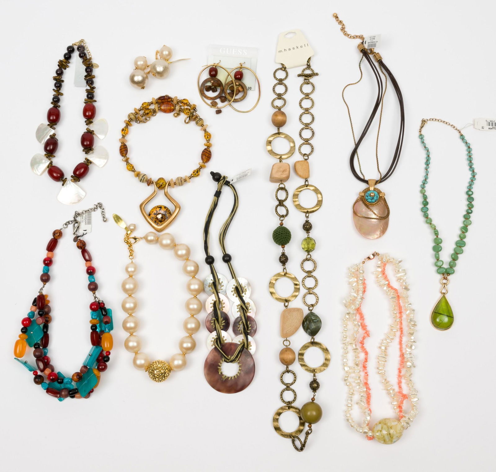 9 Costume Necklaces and 2 Pairs of Earrings (1 of 5)