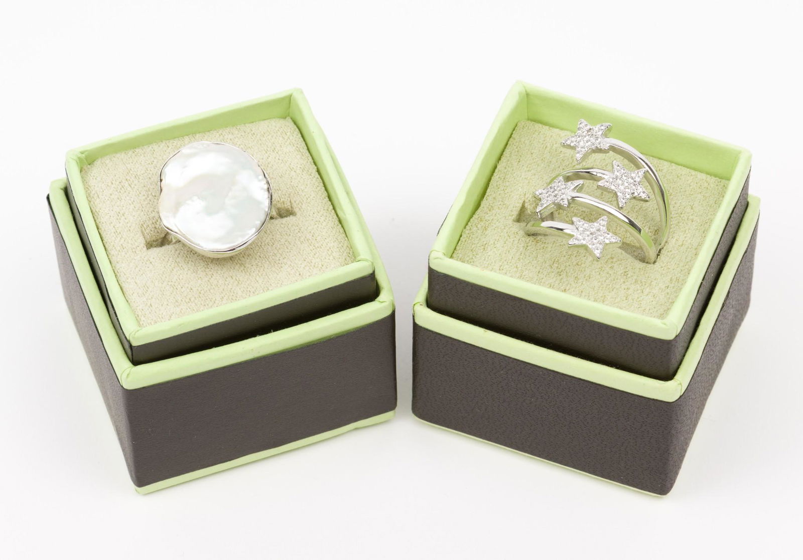 2 Ross Simons Sterling Fashion Rings incl Keshi Pearl (1 of 6)