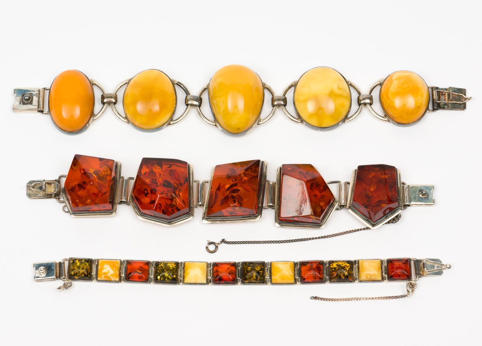 3 Sterling and Amber Bracelets (1 of 8)