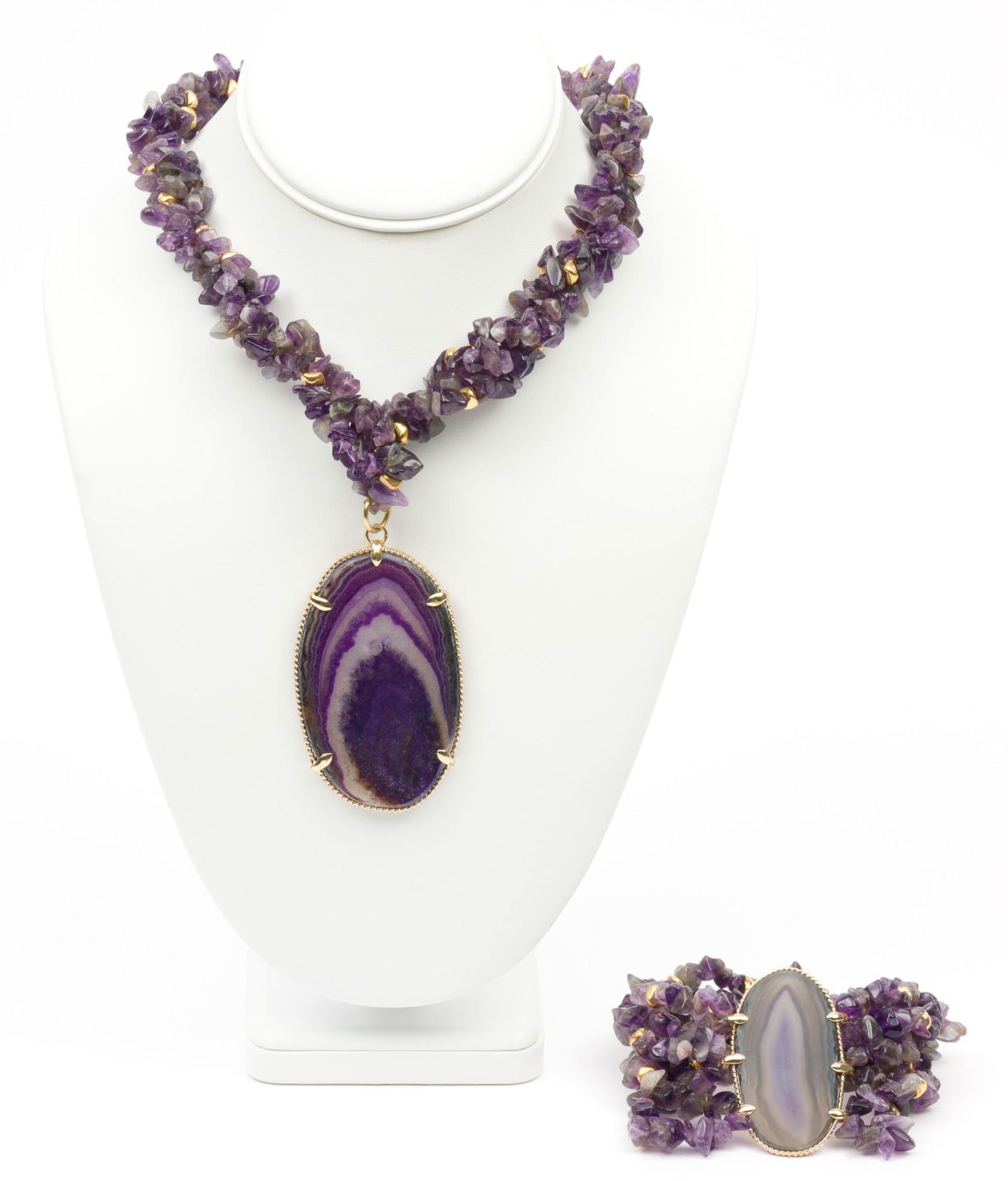 Amethyst Necklace and Bracelet (1 of 7)