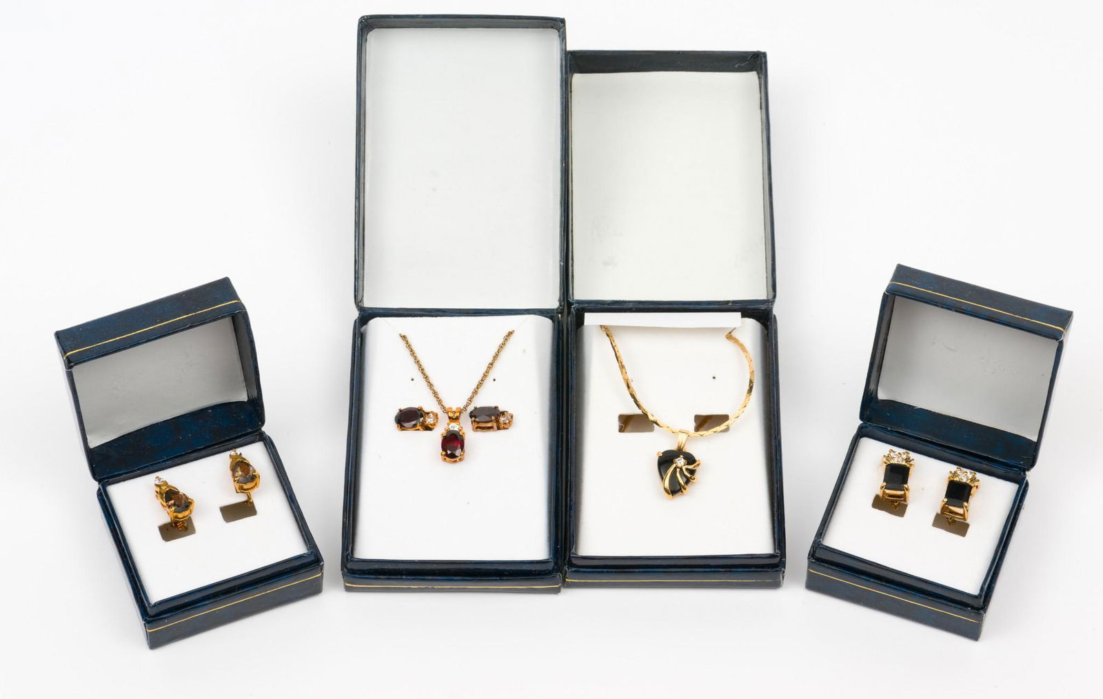 2 Pairs Goldplated Fashion Earrings and Two Necklaces (1 of 5)