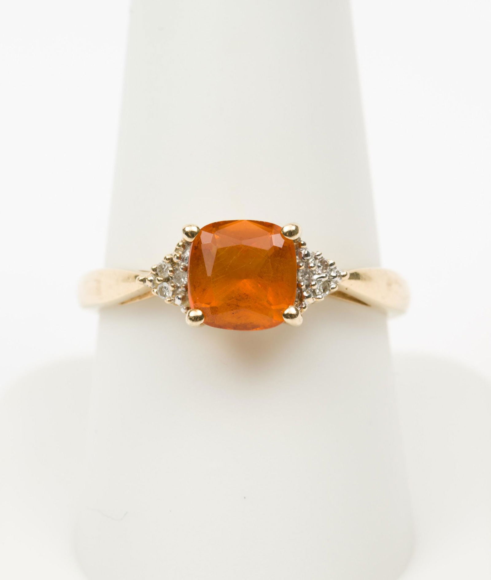 10K Orange Citrine & Diamond Ring (1 of 4)