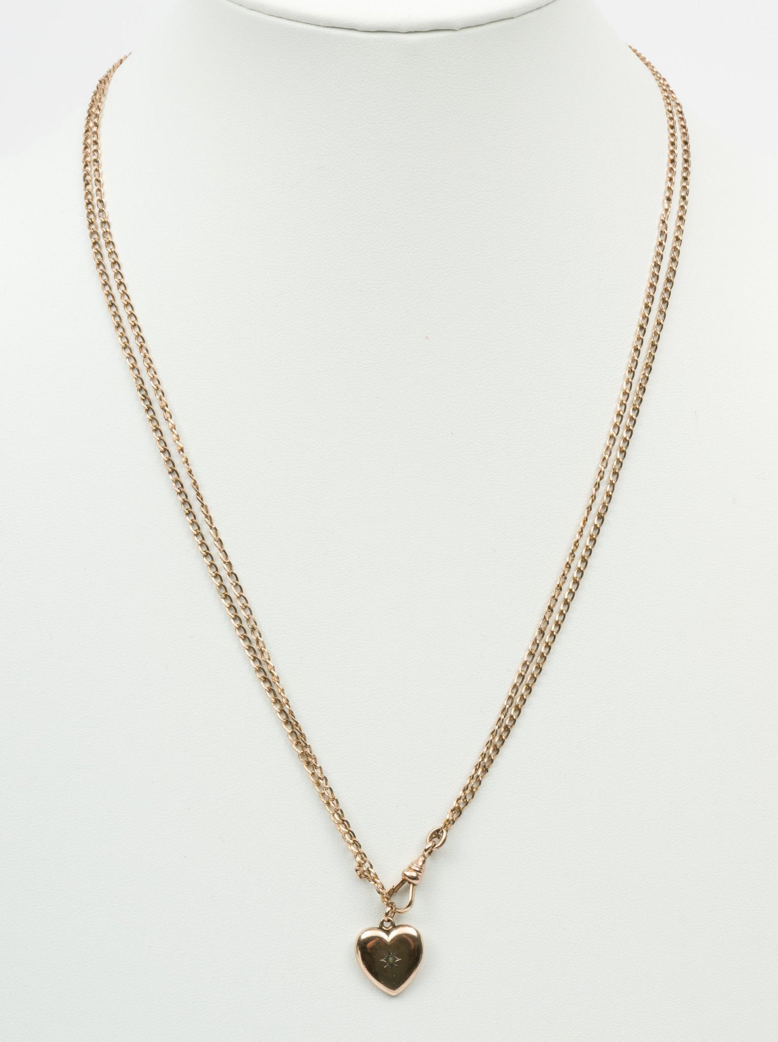 Victorian Goldfilled Watch Chain with 18K Charm (1 of 3)