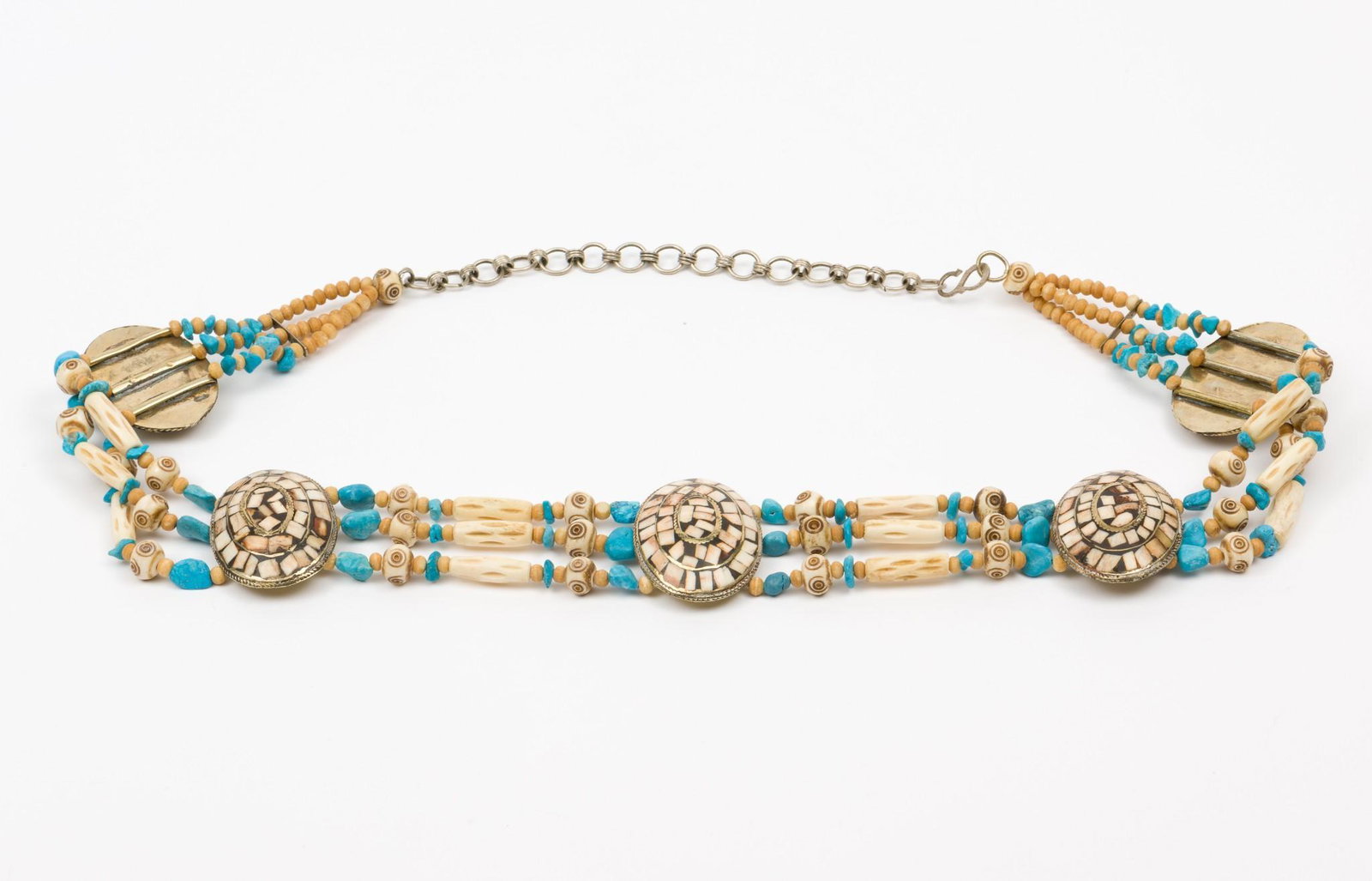 Bone and Turquoise Belt: 27" to 33" long. MH. IMPORTANT: Before bidding, please read the terms and conditions. When you registered for the auction you agreed to these terms and will be required to comply with them.