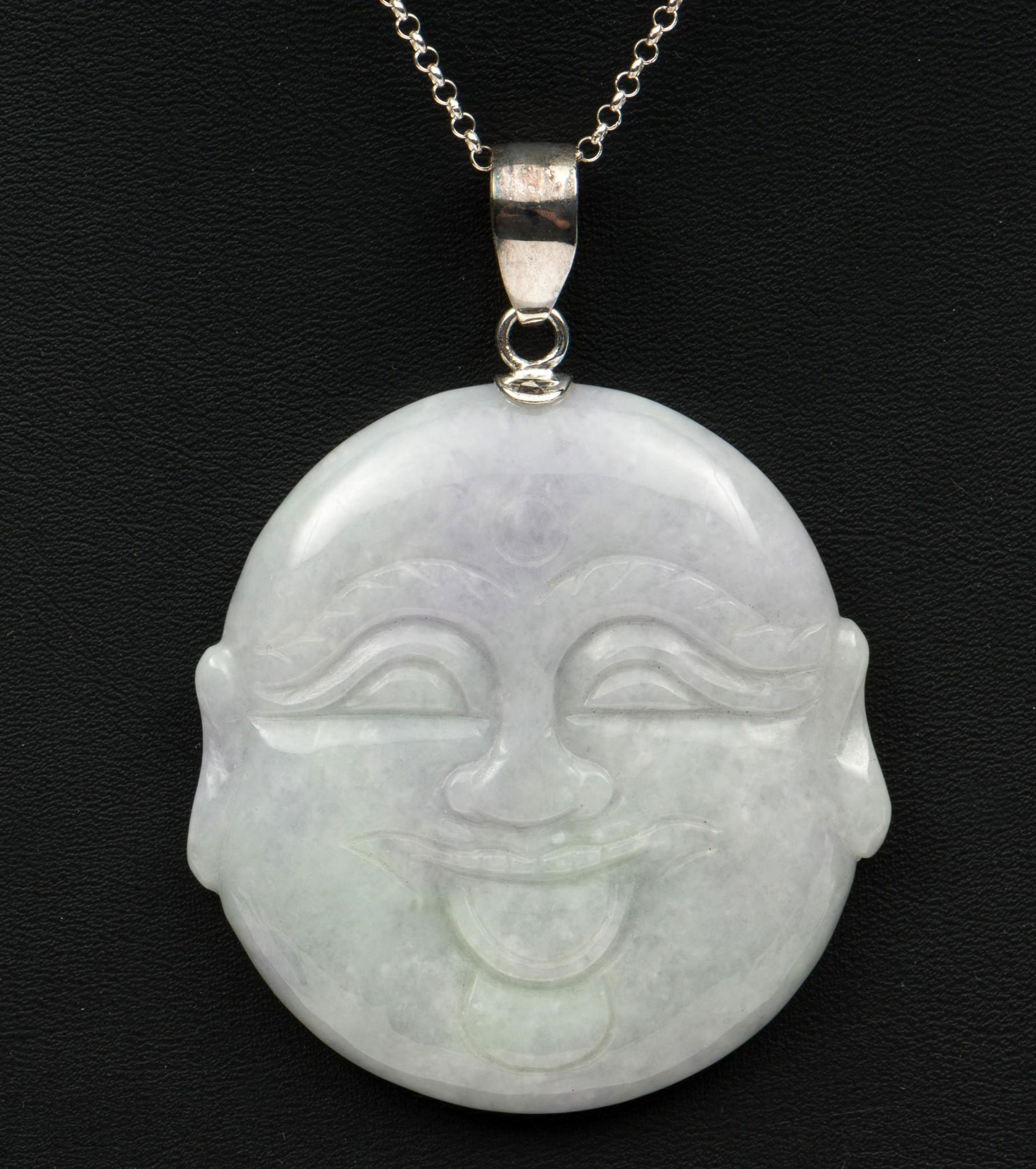 Carved Jade Buddha Pendant Necklace (1 of 4)