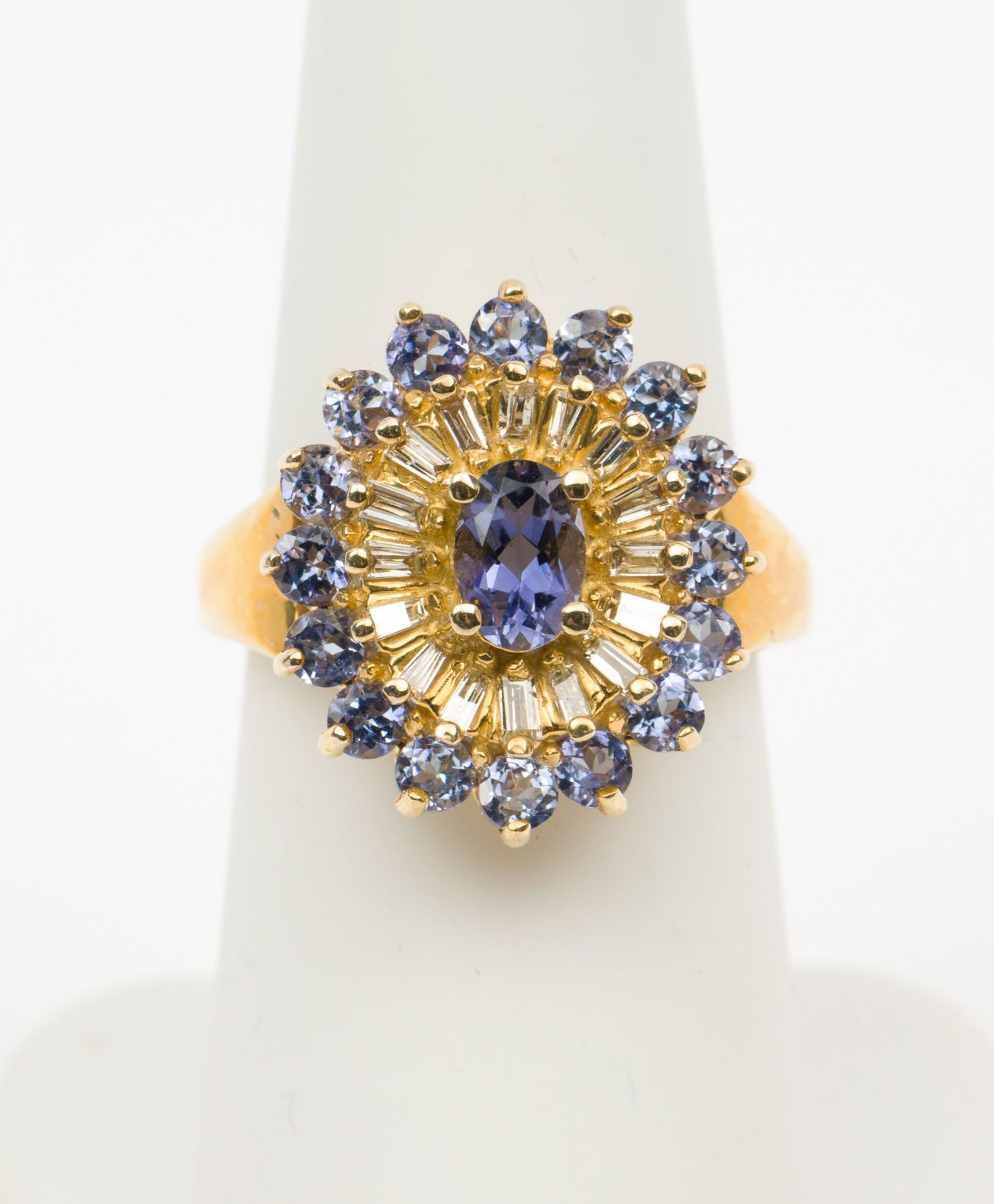 14K Gold, Tanzanite & Diamond Ring (1 of 4)