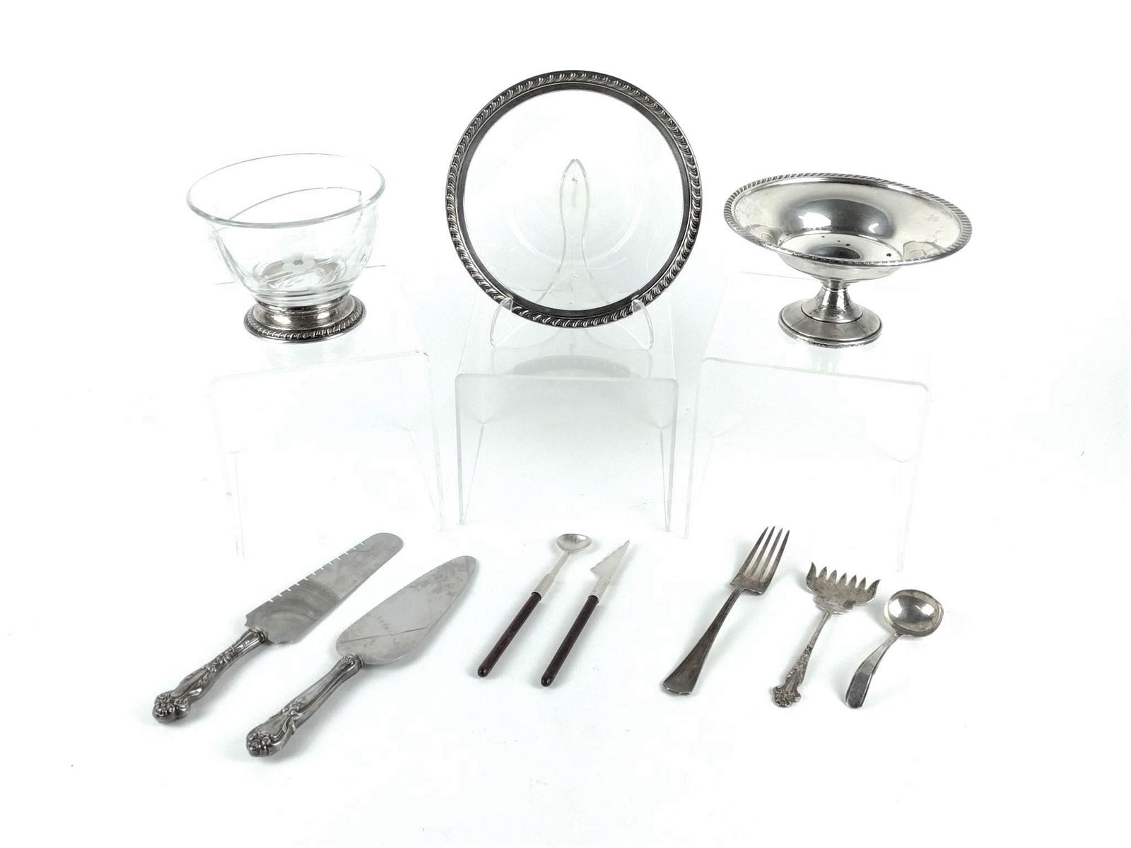 10 Pcs Sterling, Sterling Weighted, & Sterling Rimmed (1 of 11)