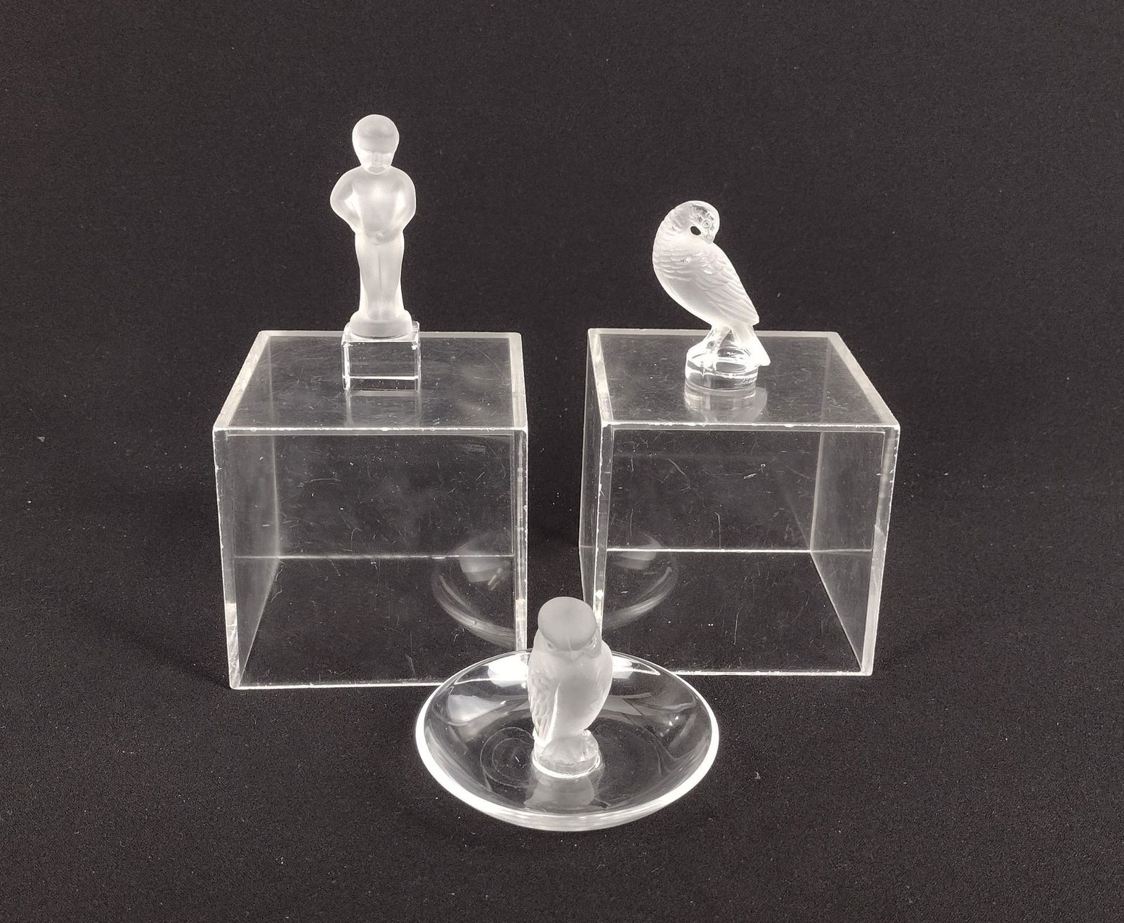 2 Pcs Lalique and Lalique Attributed Boy Figurine (1 of 3)